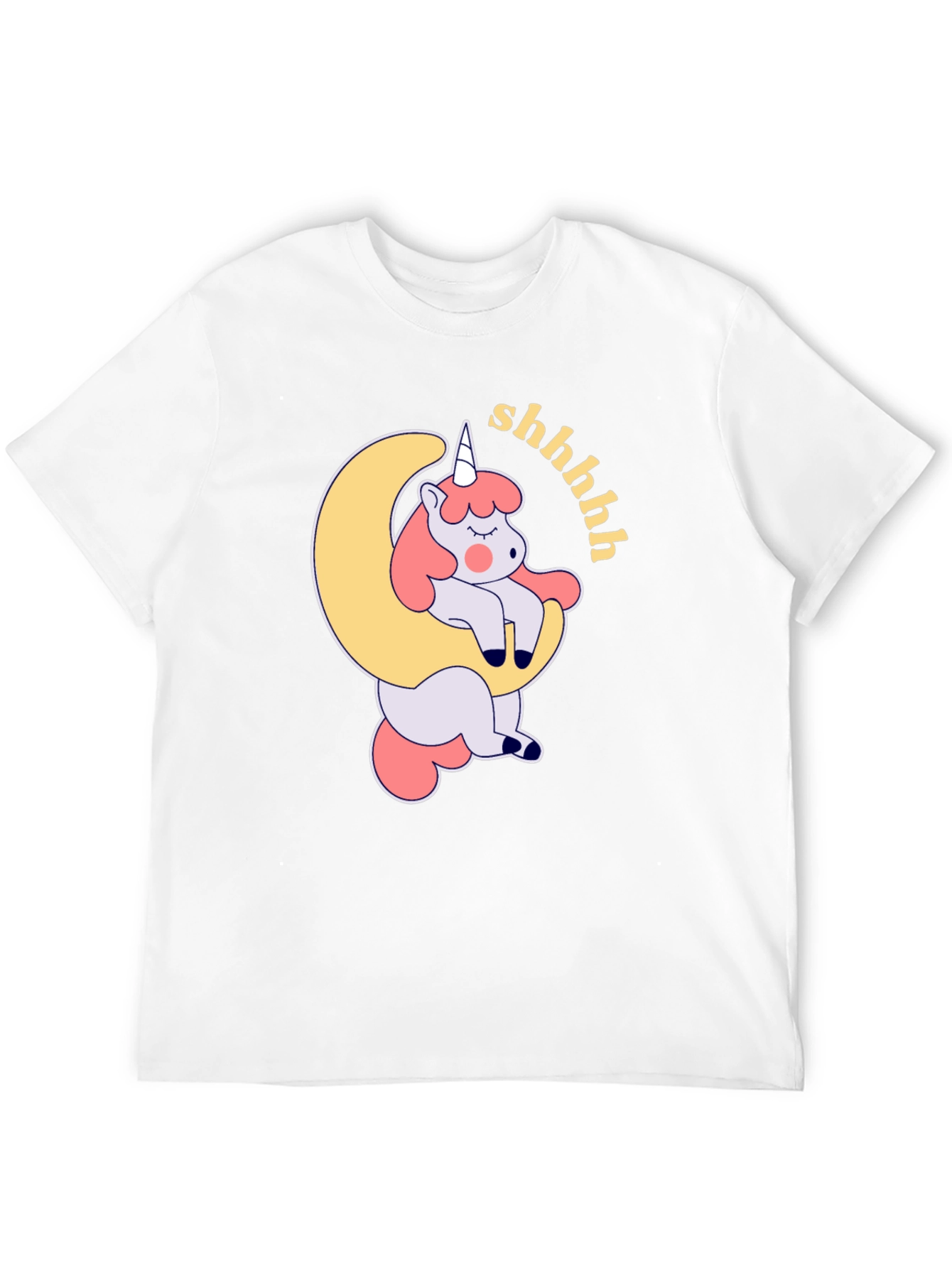 Black Sleepy Unicorn Moon Graphic T-Shirt view 12