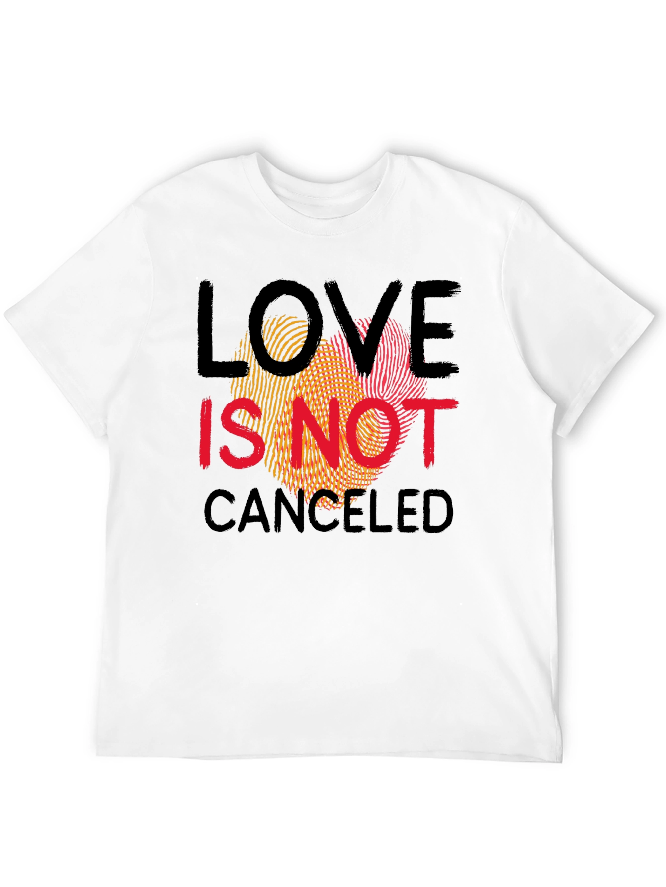 Black Love Is Not Canceled Graphic Tee - Black Crew Neck view 12