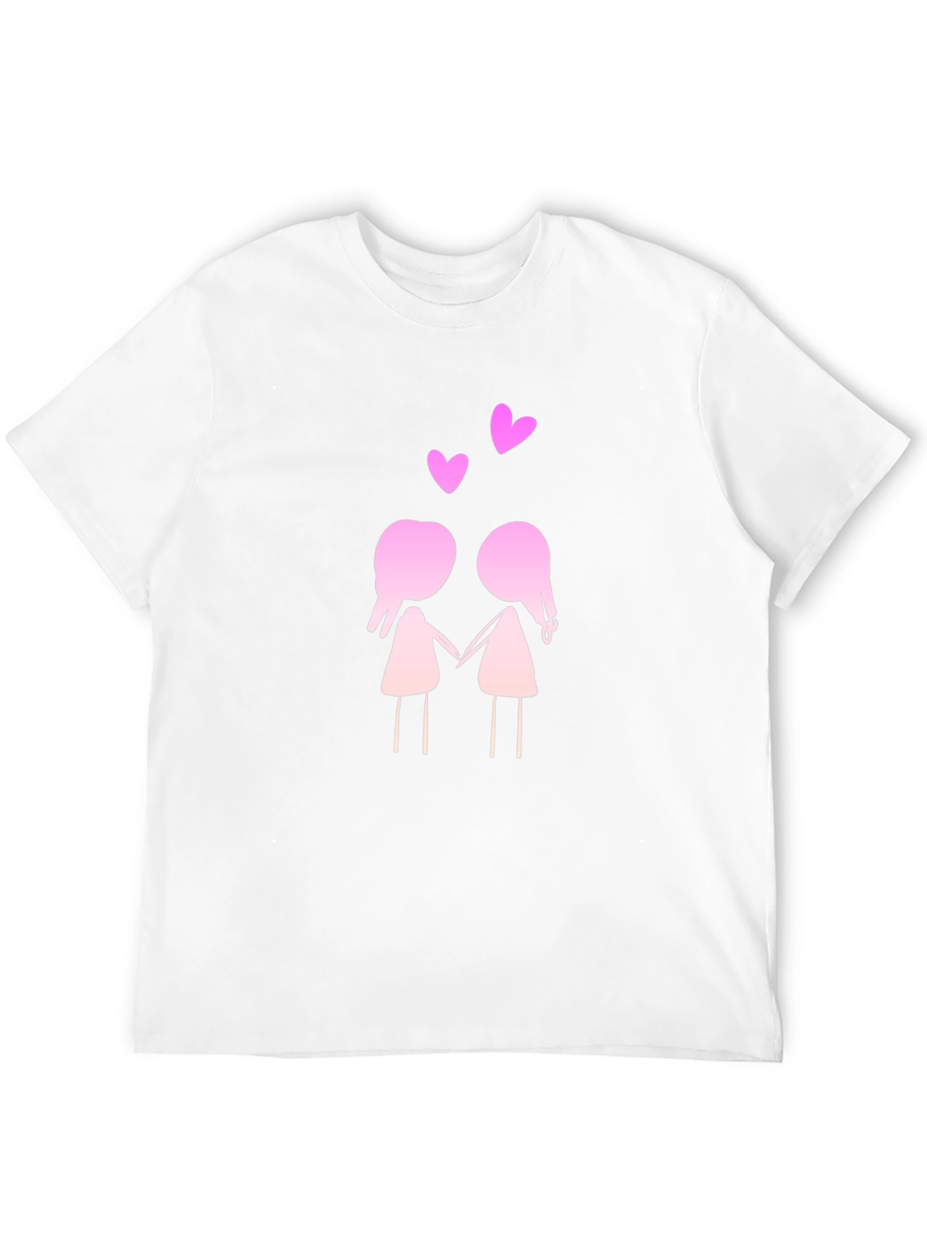 Black Cute Cartoon Couple T-Shirt view 12