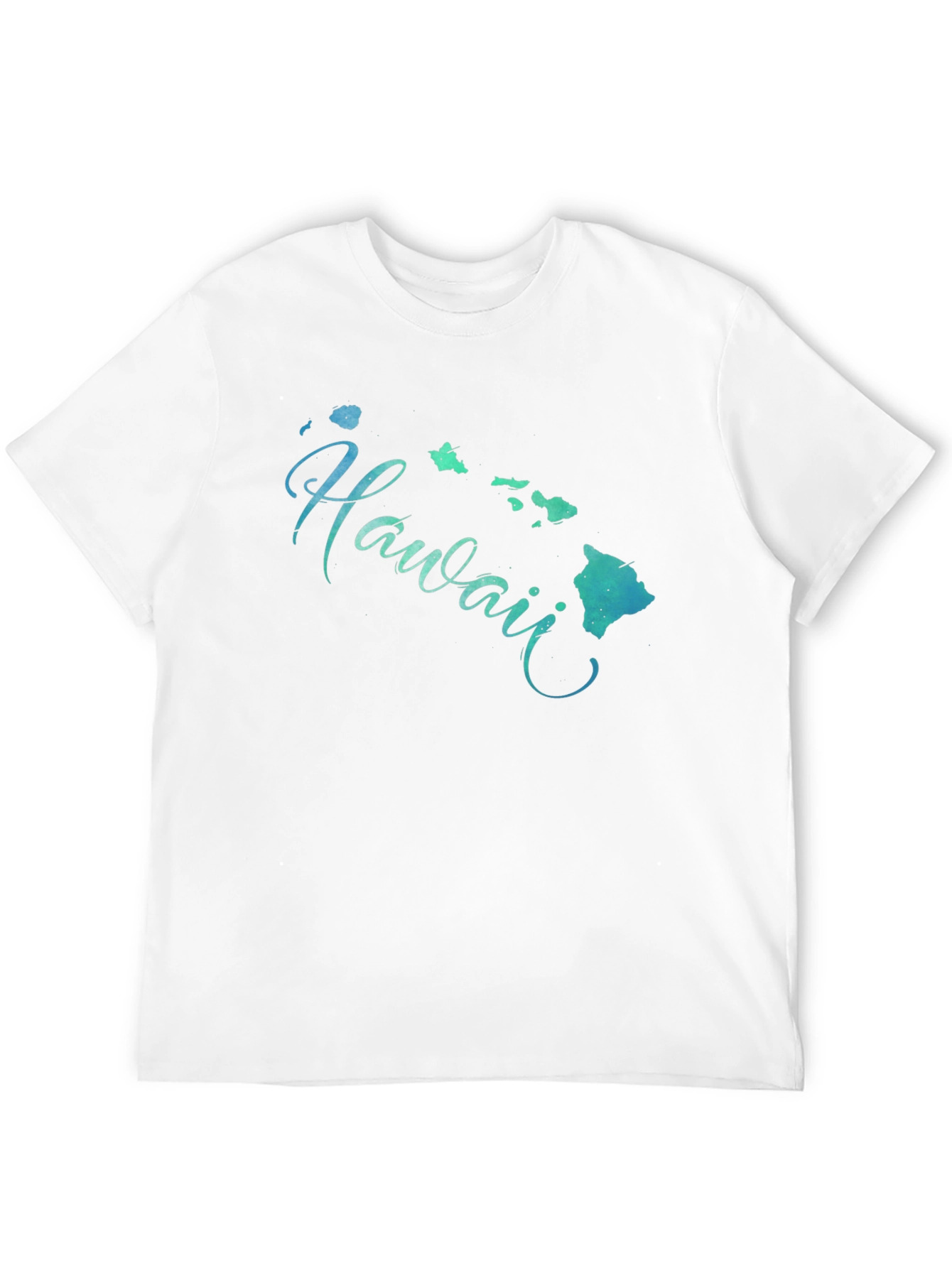 Hawaii Islands Graphic Black T-Shirt - 12