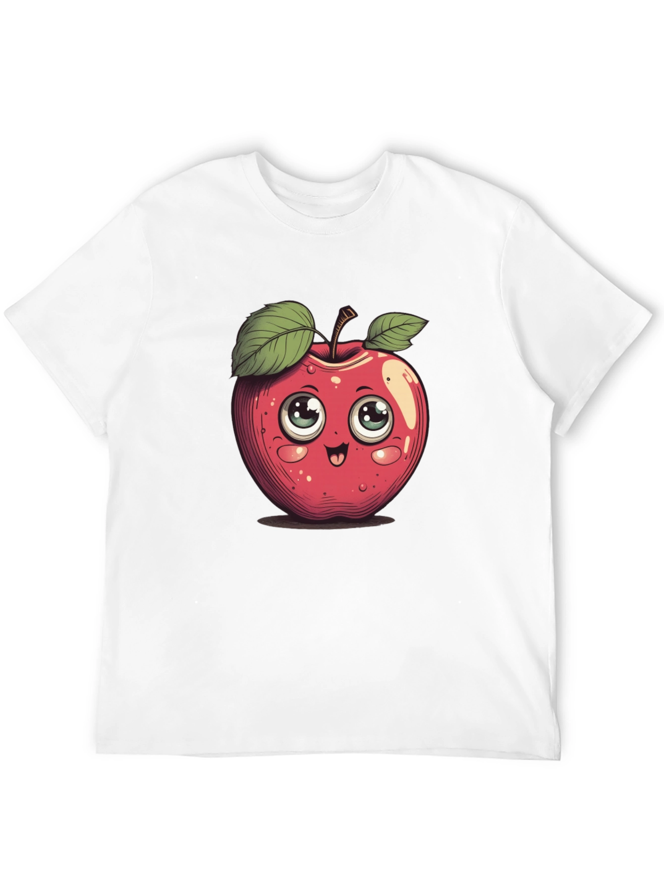 Cute Cartoon Apple Graphic Tee - 12