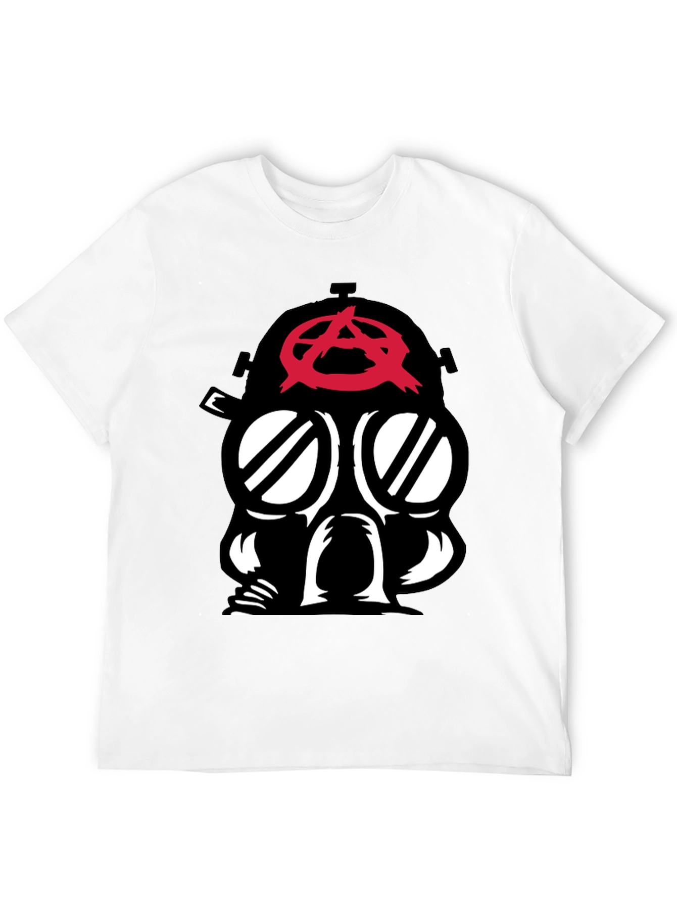 Black Anarchy Gas Mask Graphic Tee - Bold Statement view 12