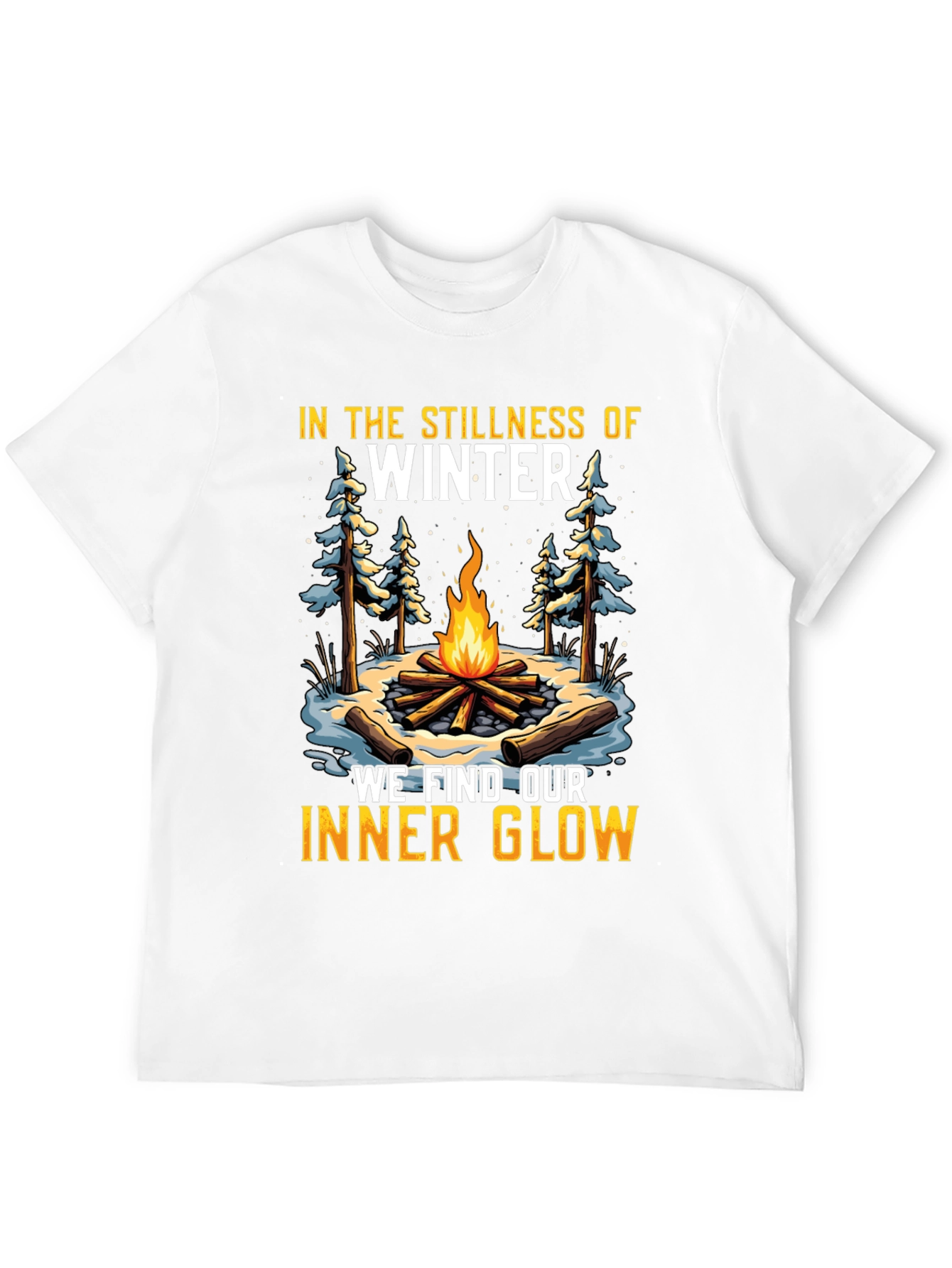 Black Winter Campfire Graphic Tee view 12