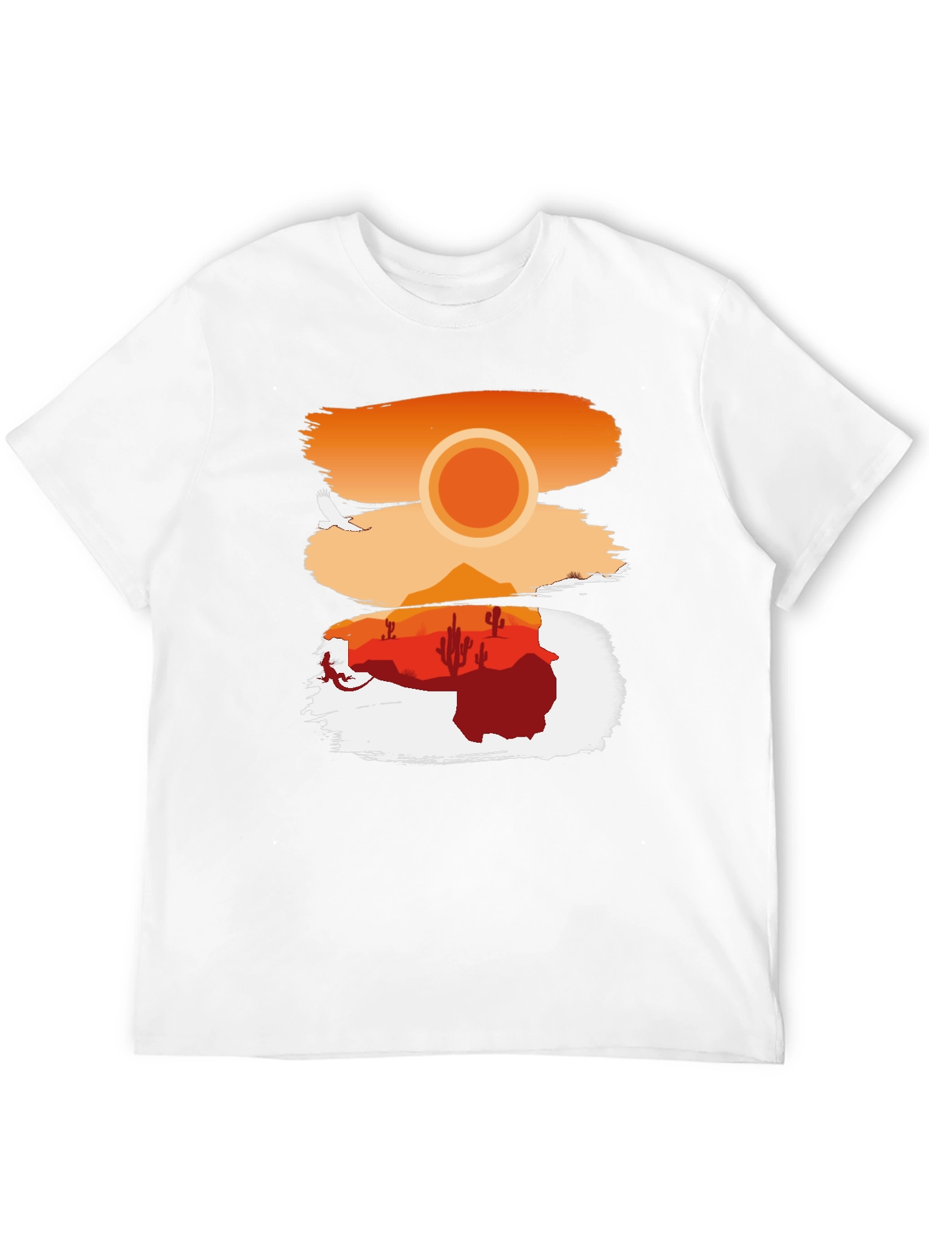 Black Desert Sunset Graphic T-Shirt view 12