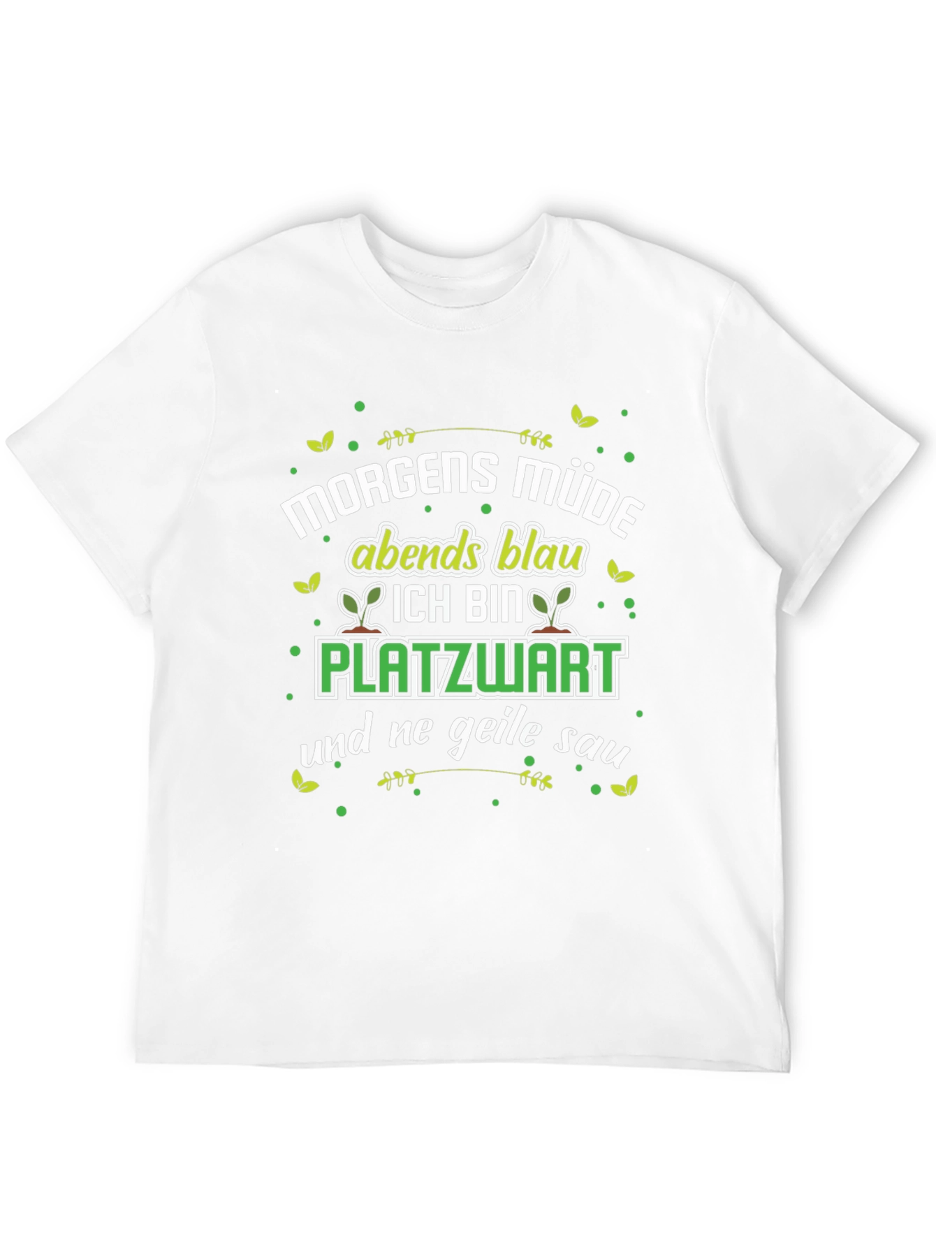 Black Morgens Müde Platzwart Funny T-Shirt view 12