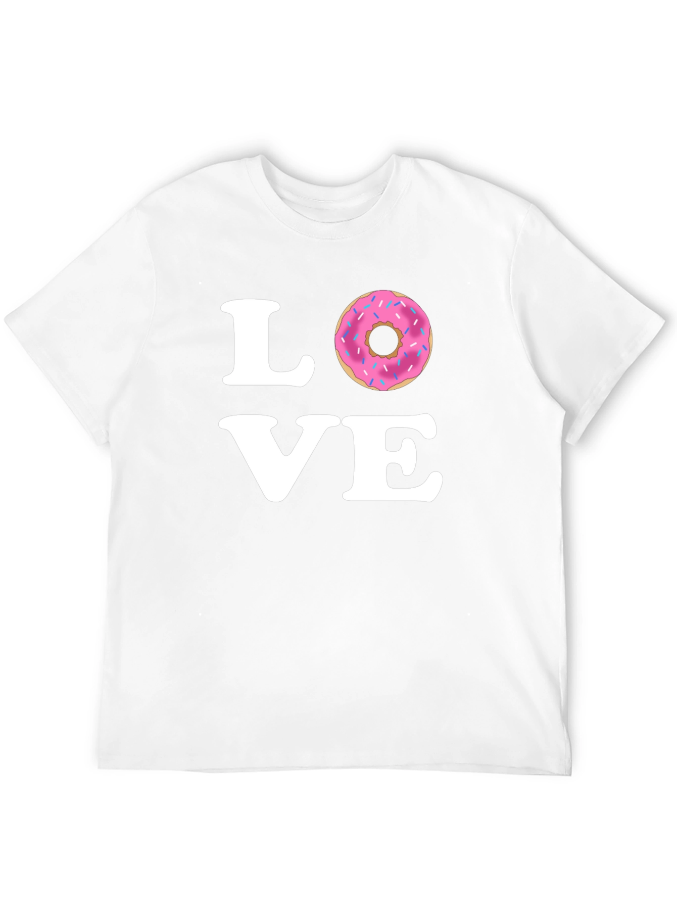 Black Love Donut Graphic Tee - Black Cotton T-Shirt view 12