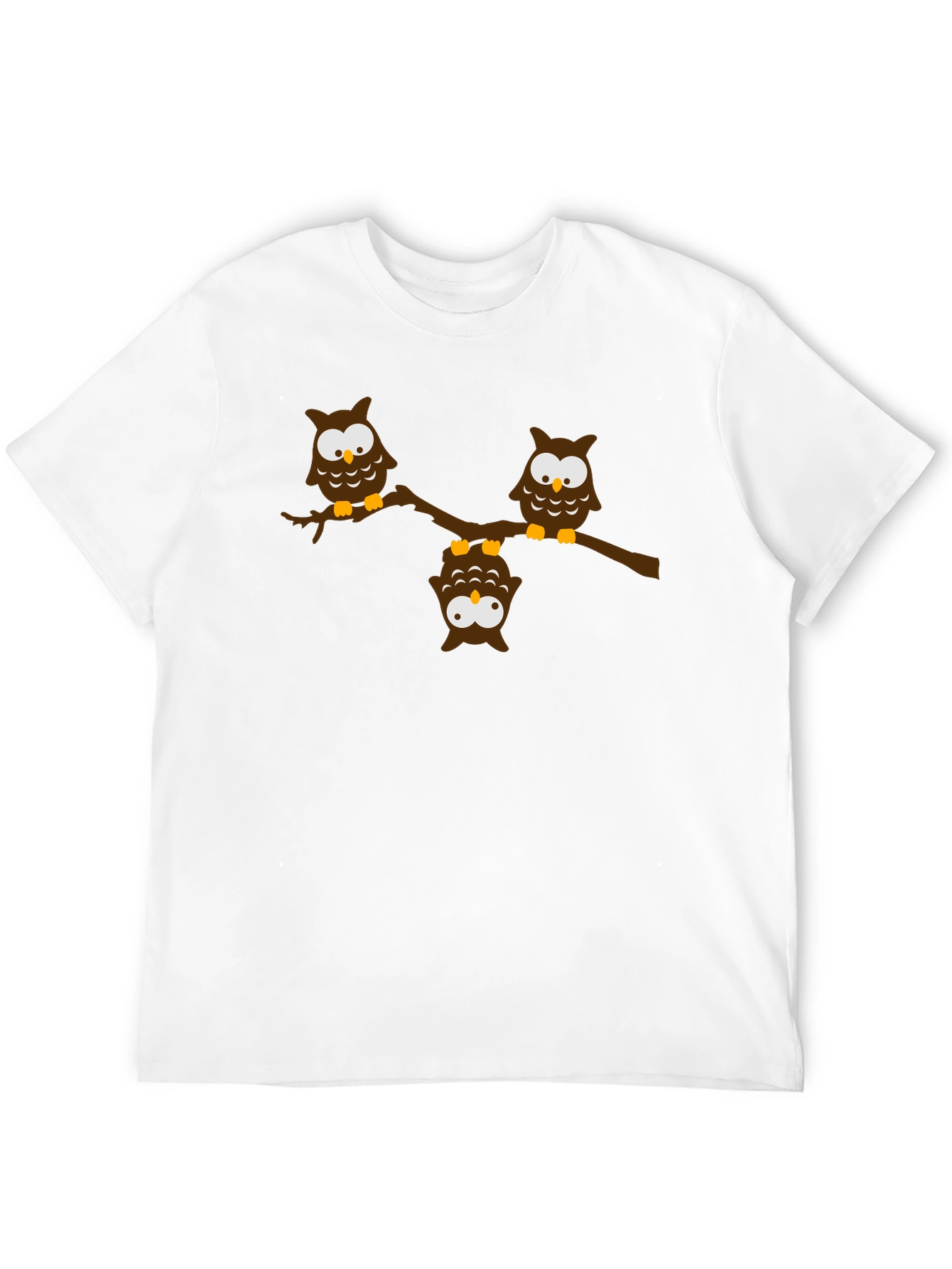 Black Owl Branch Graphic Tee - Unisex Black T-Shirt view 12