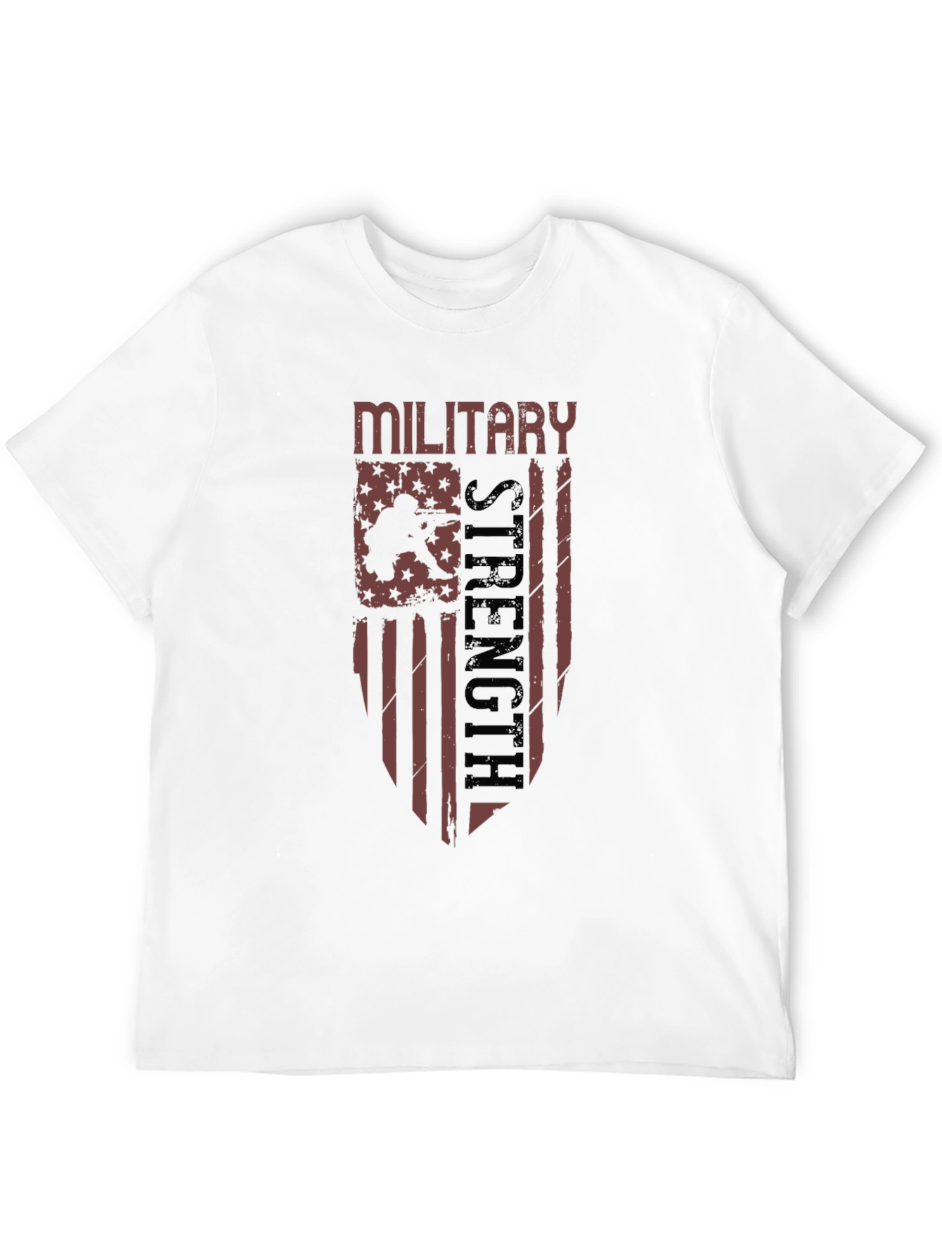 Military Strength Graphic Tee - Patriotic Design - 12
