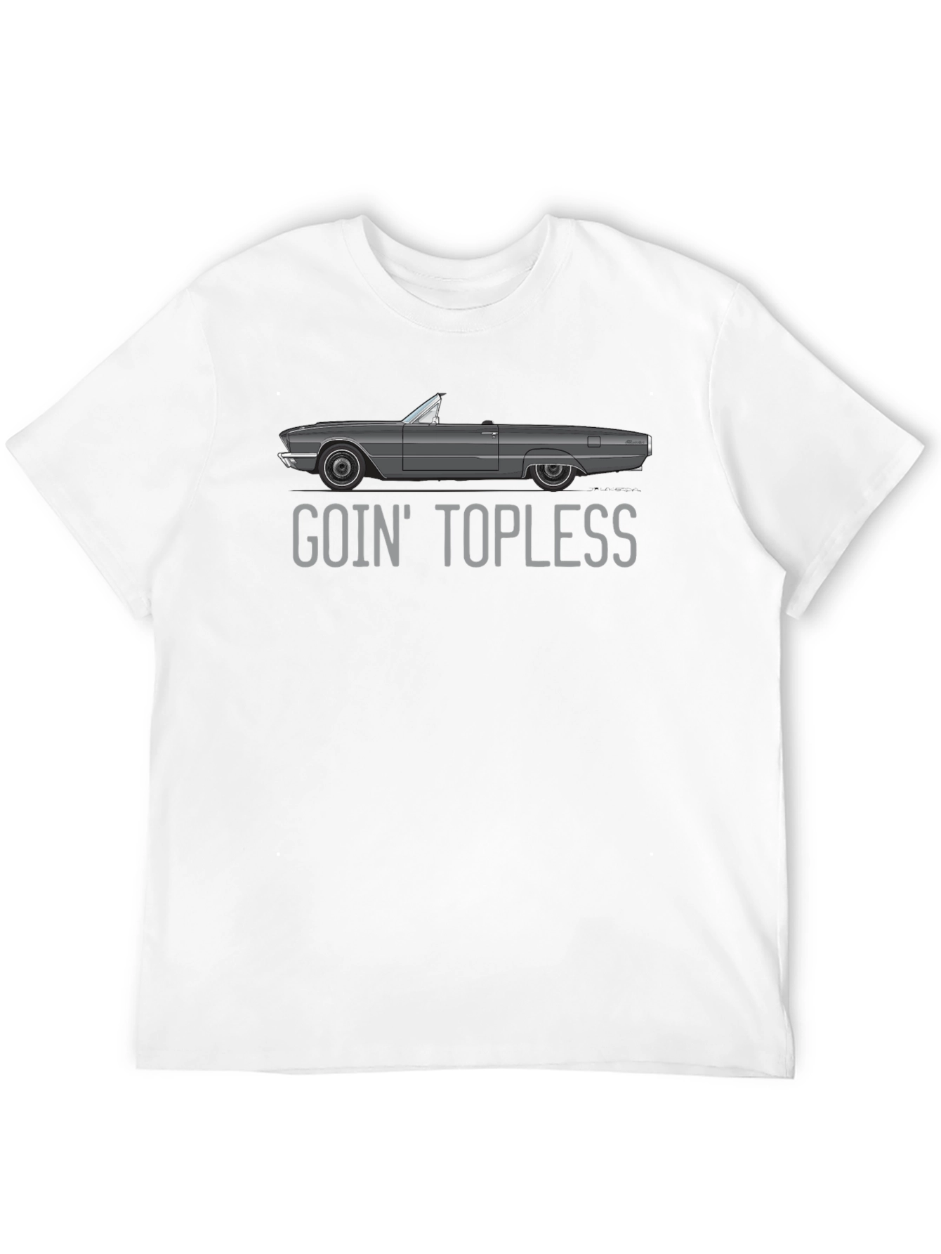 Black Goin' Topless Car T-Shirt view 12