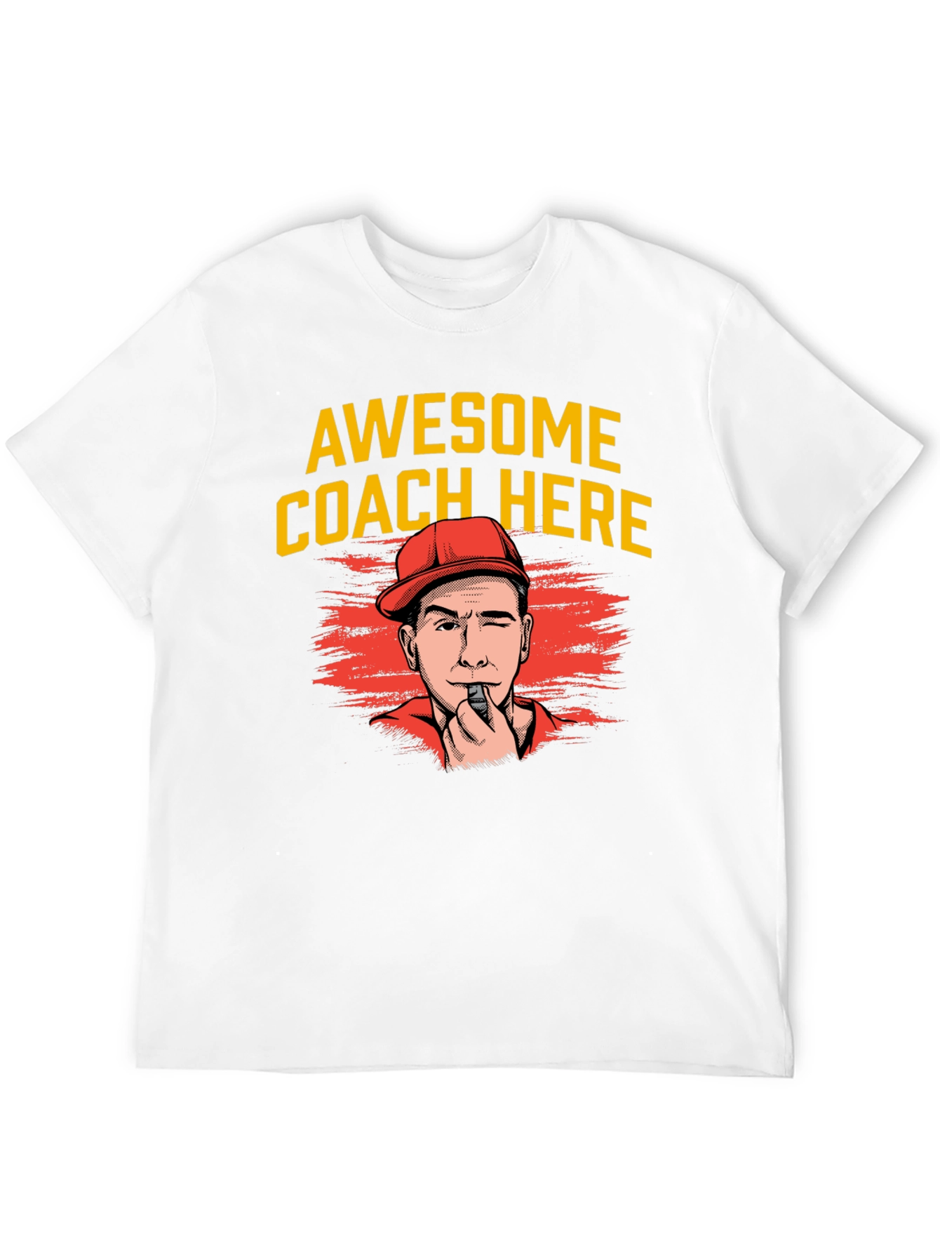 Black Awesome Coach Here T-Shirt view 12