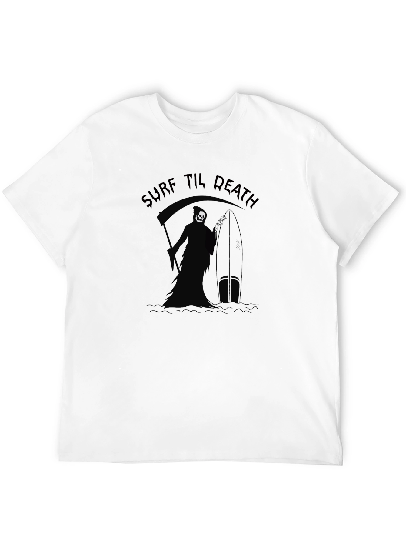 Black Surf Til Death Black T-Shirt view 12