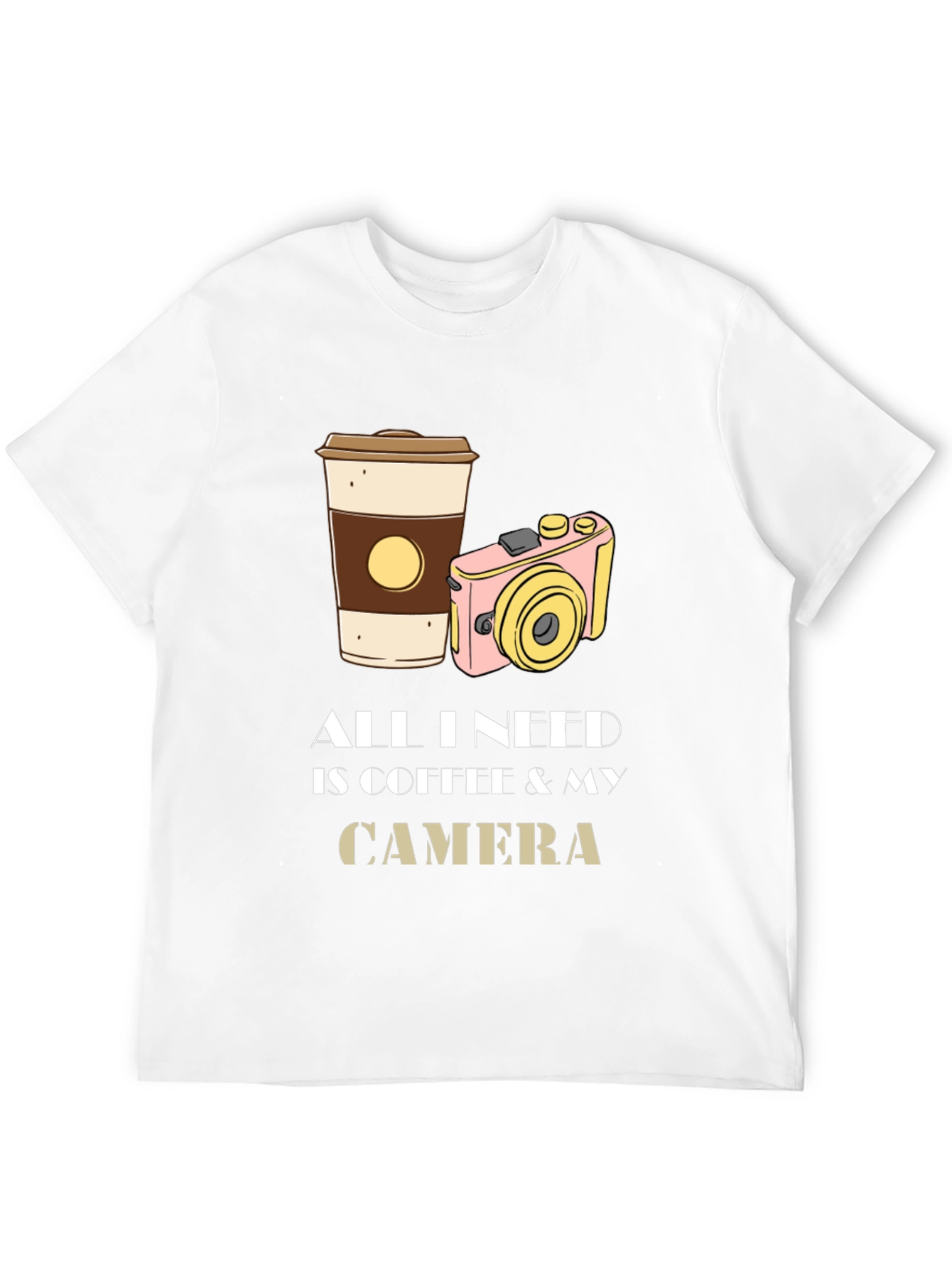 Black Coffee & Camera Graphic Tee - Photography Lover's T-Shirt view 12