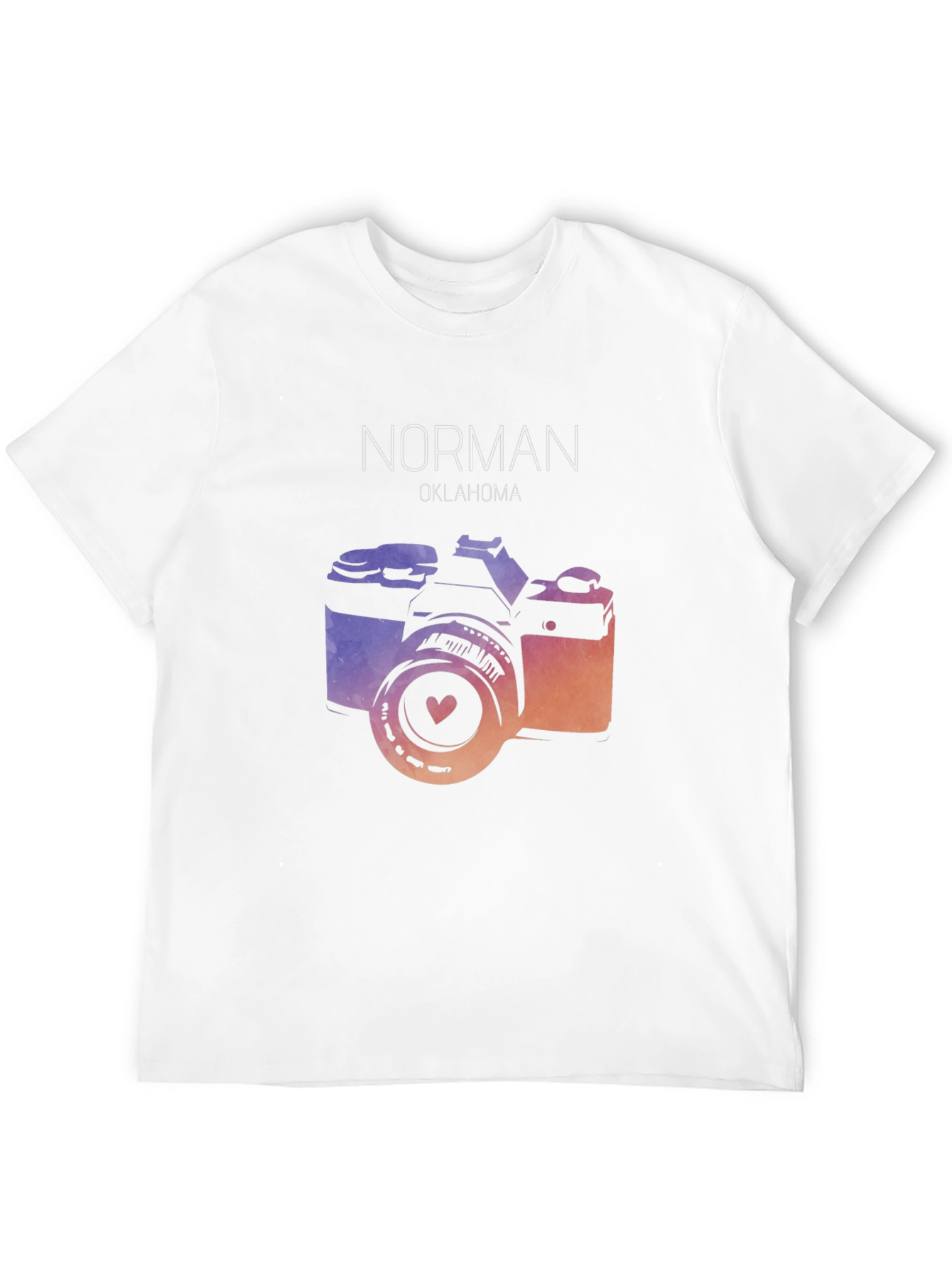 Black Norman Oklahoma Camera Graphic T-Shirt view 12