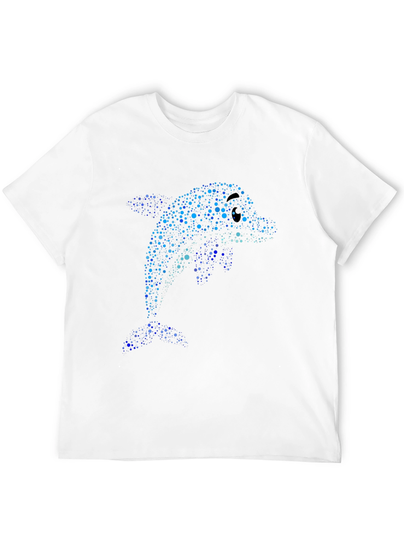 Black Dolphin Dot Art T-Shirt - Black view 12