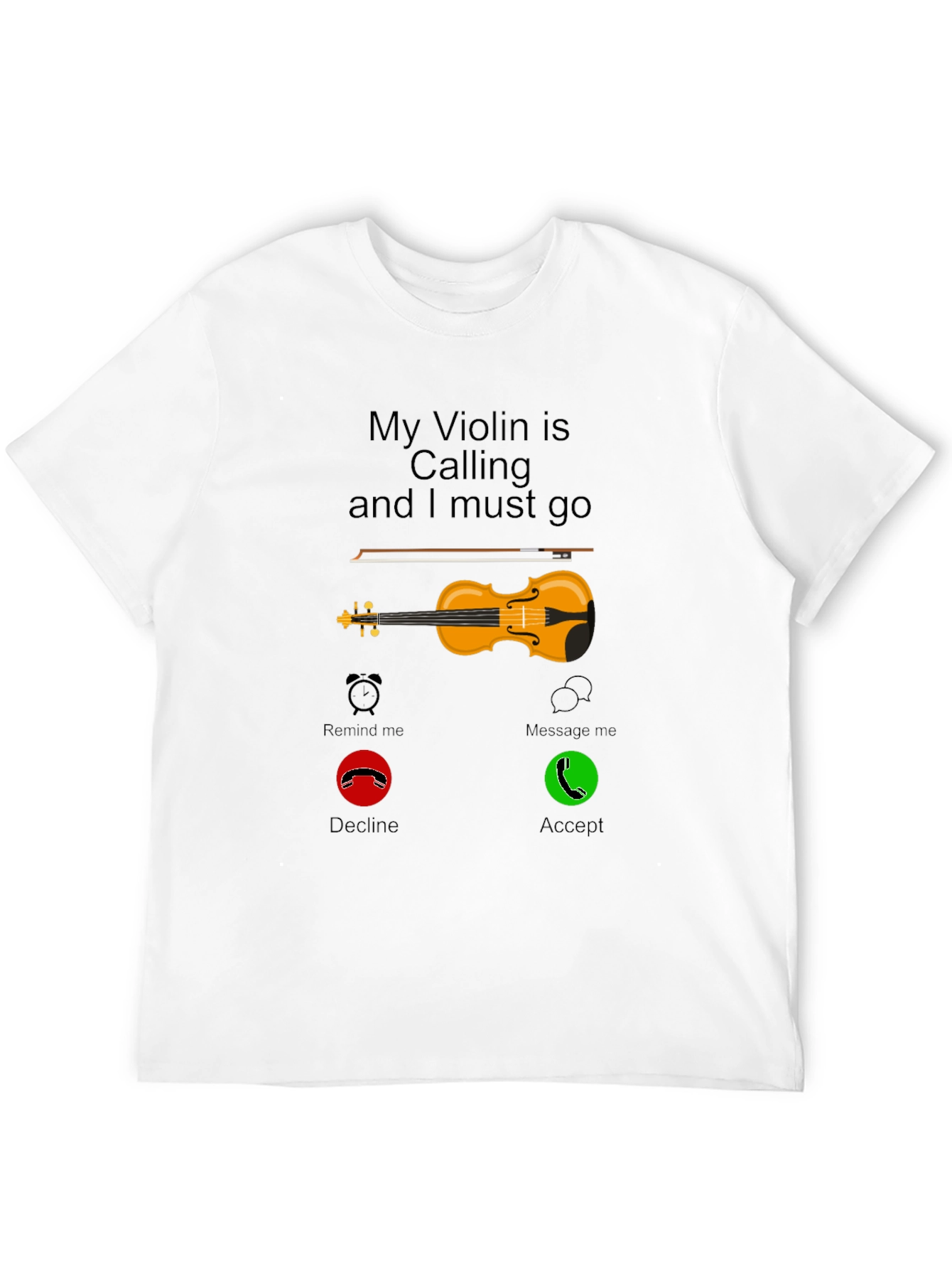 Black Violin Calling T-Shirt - Music Lover Tee view 12