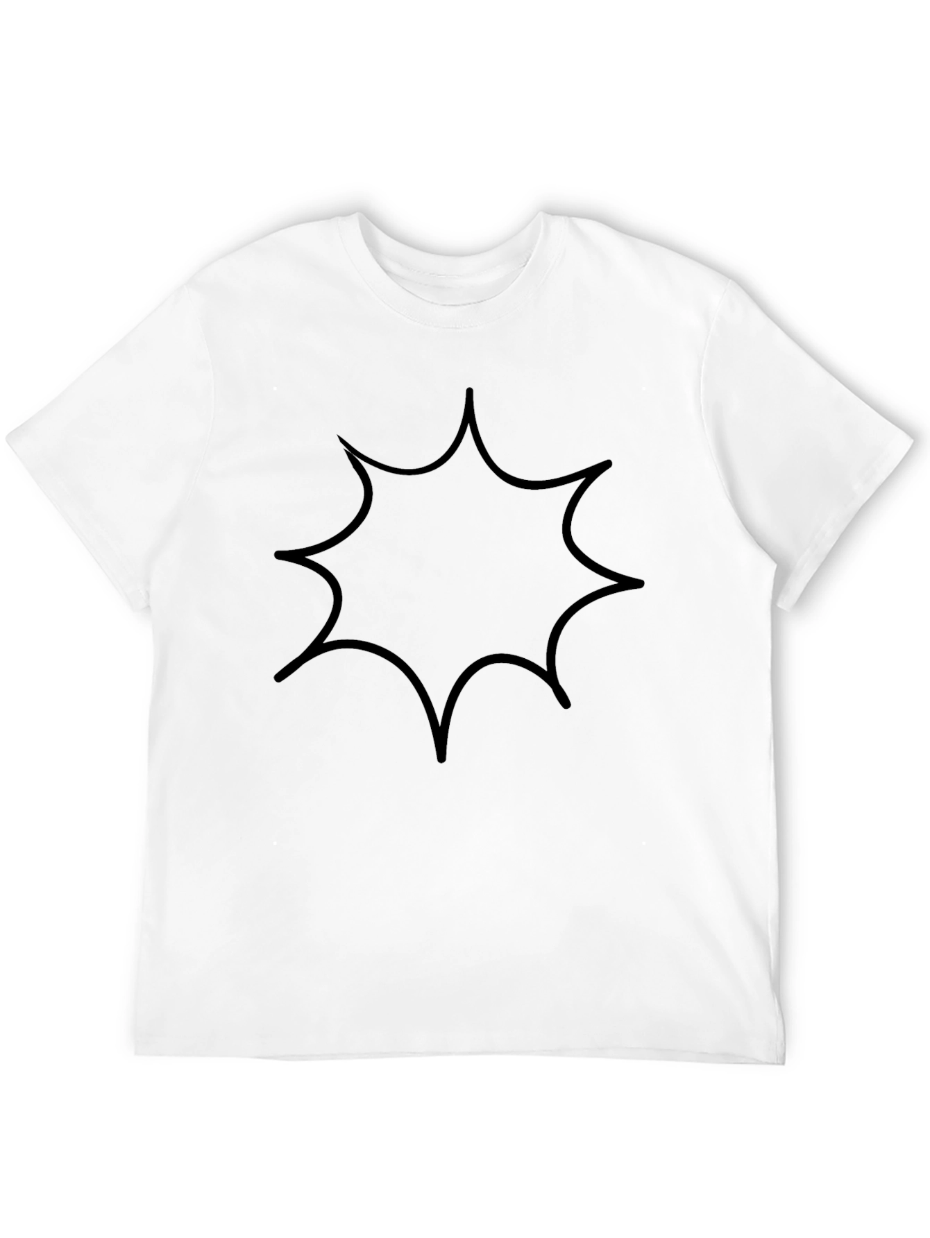 Black Graphic Burst Tee - Classic Black Crew Neck view 12