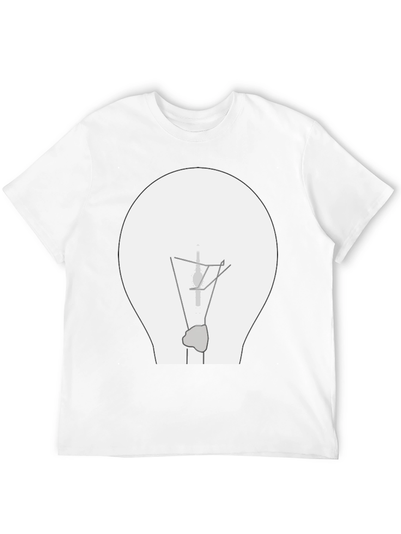 Black Illuminating Idea: Black T-Shirt with Lightbulb Graphic view 12