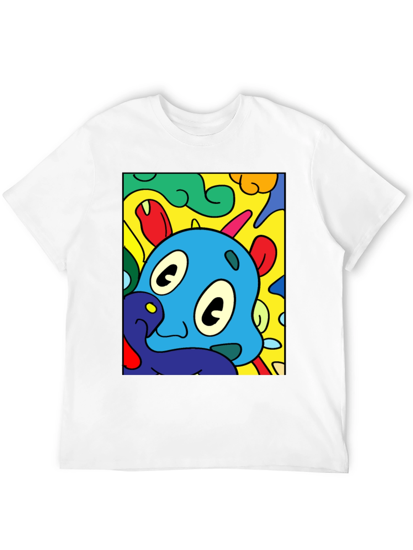 Black Cartoon Character Graphic Black T-Shirt view 12