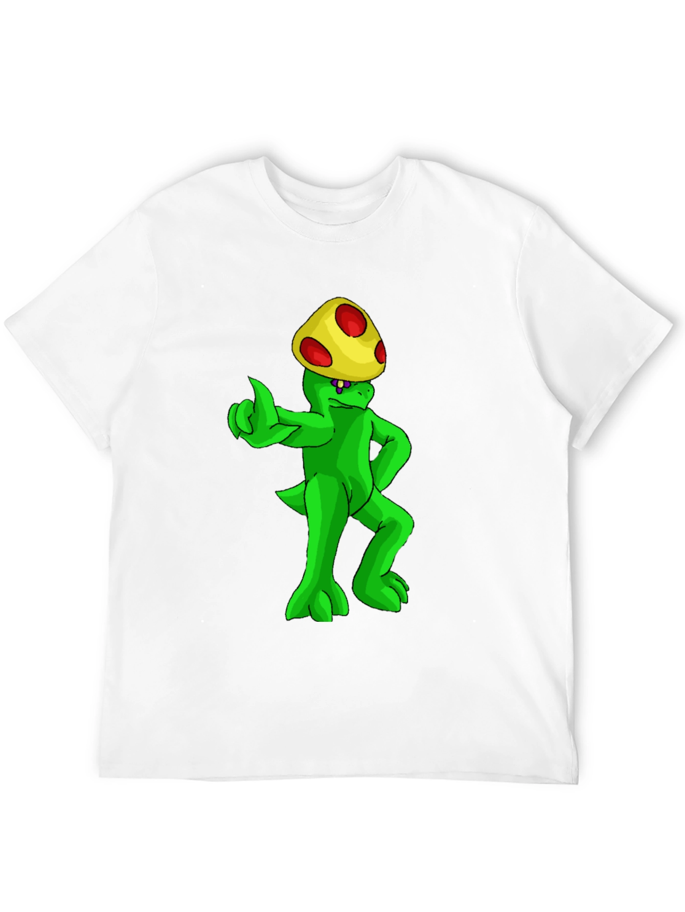 Black Mushroom Monster Graphic Tee - Funny Cartoon T-Shirt view 12