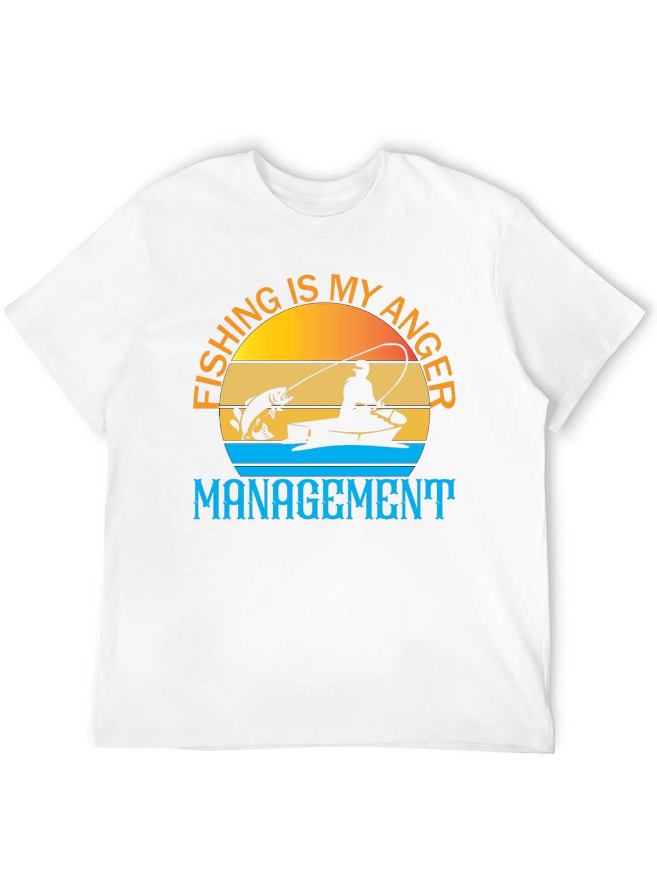 Black Fishing is My Anger Management T-Shirt view 12