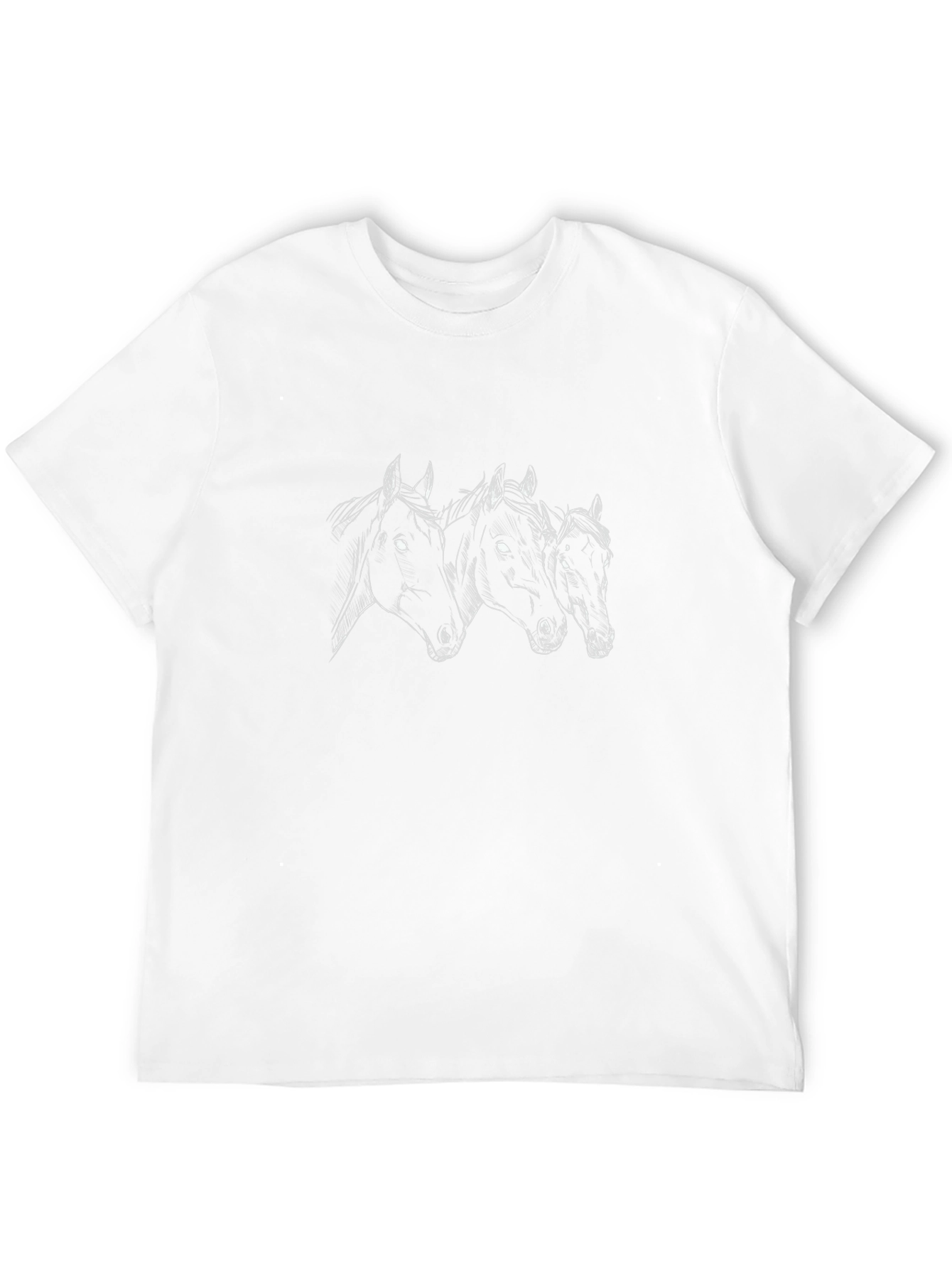 Black Horse Trio Graphic Tee - Black Cotton Blend T-Shirt view 12