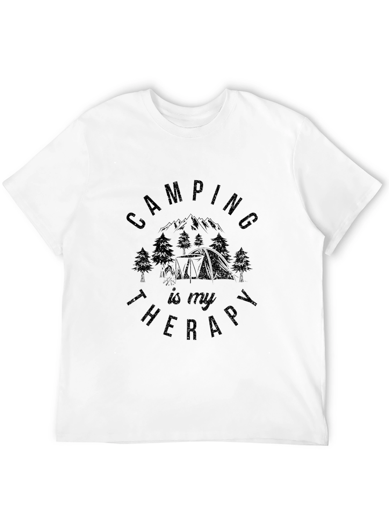 Black Camping is My Therapy Black Graphic Tee view 12