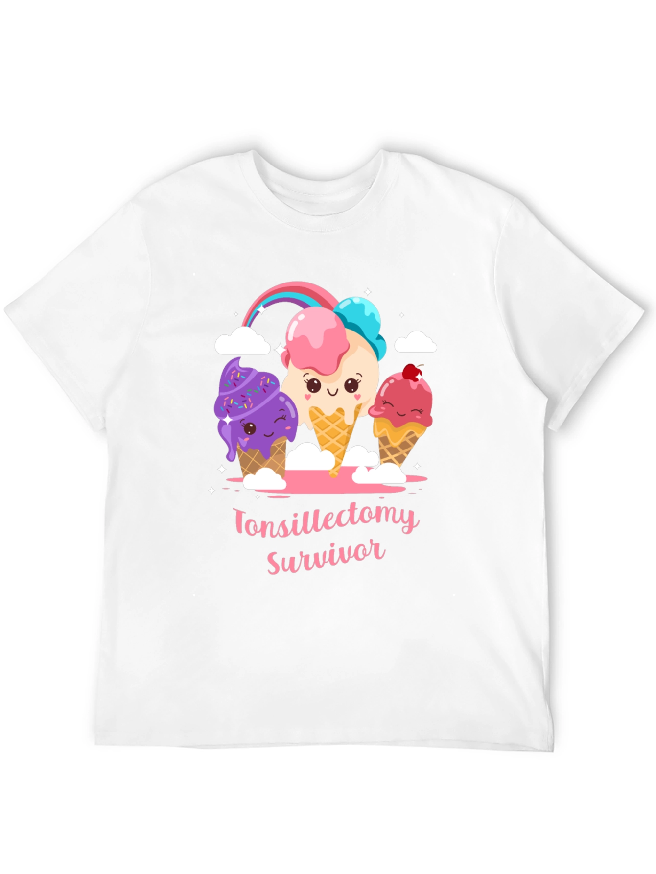 Black Tonsillectomy Survivor Ice Cream T-Shirt view 12