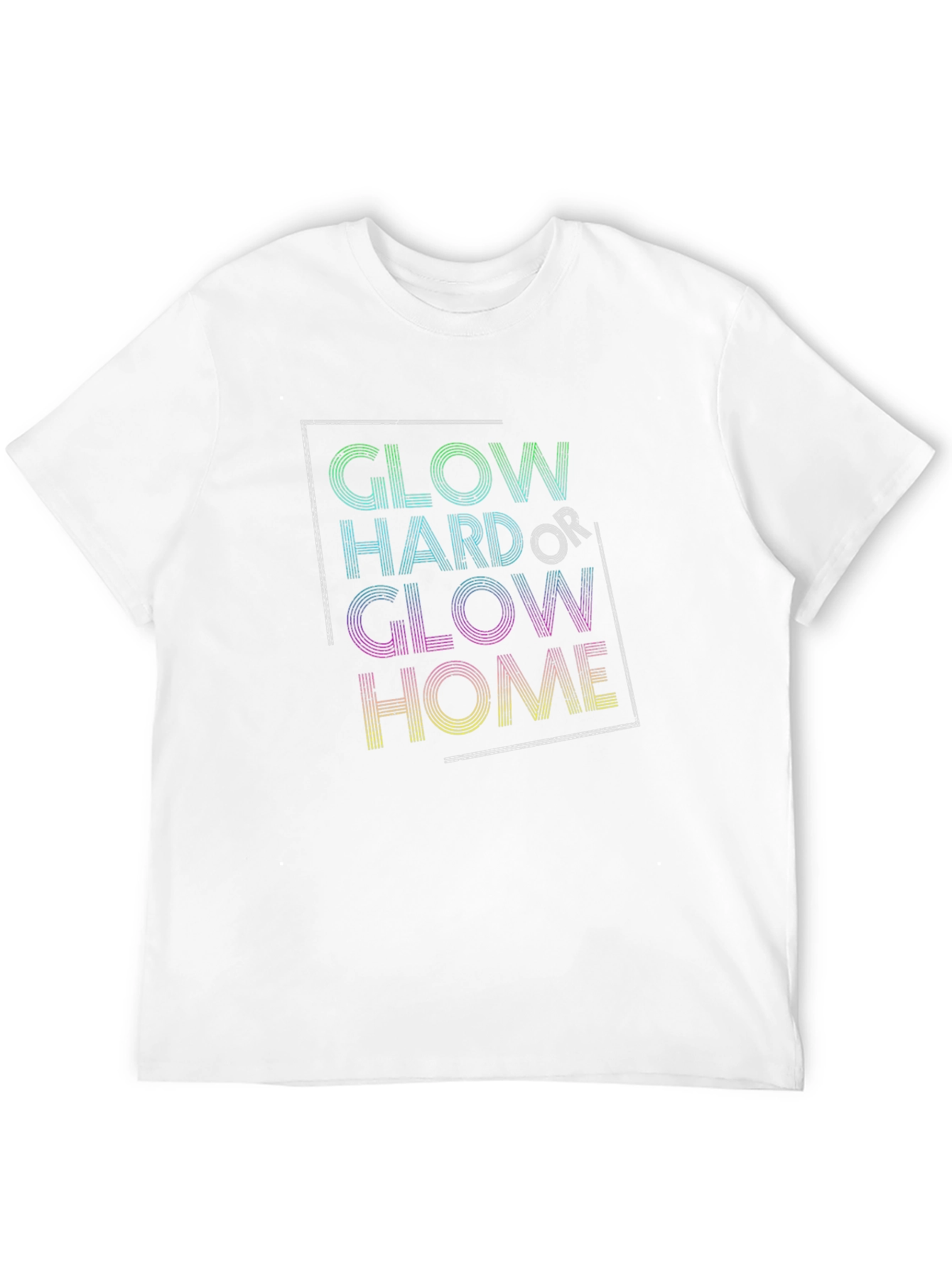 Black Glow Hard or Glow Home Graphic T-Shirt view 12