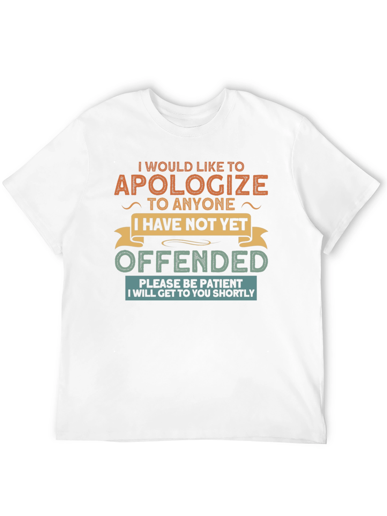 Black Apologize Offended Novelty T-Shirt view 12
