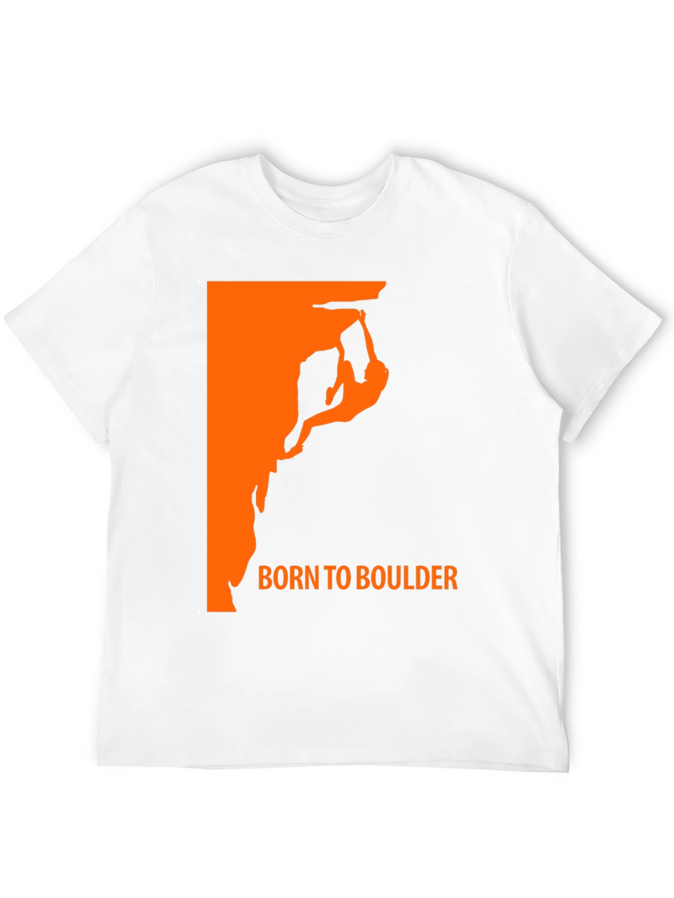 Black Born to Boulder Black Graphic Tee for Rock Climbing Enthusiasts view 12