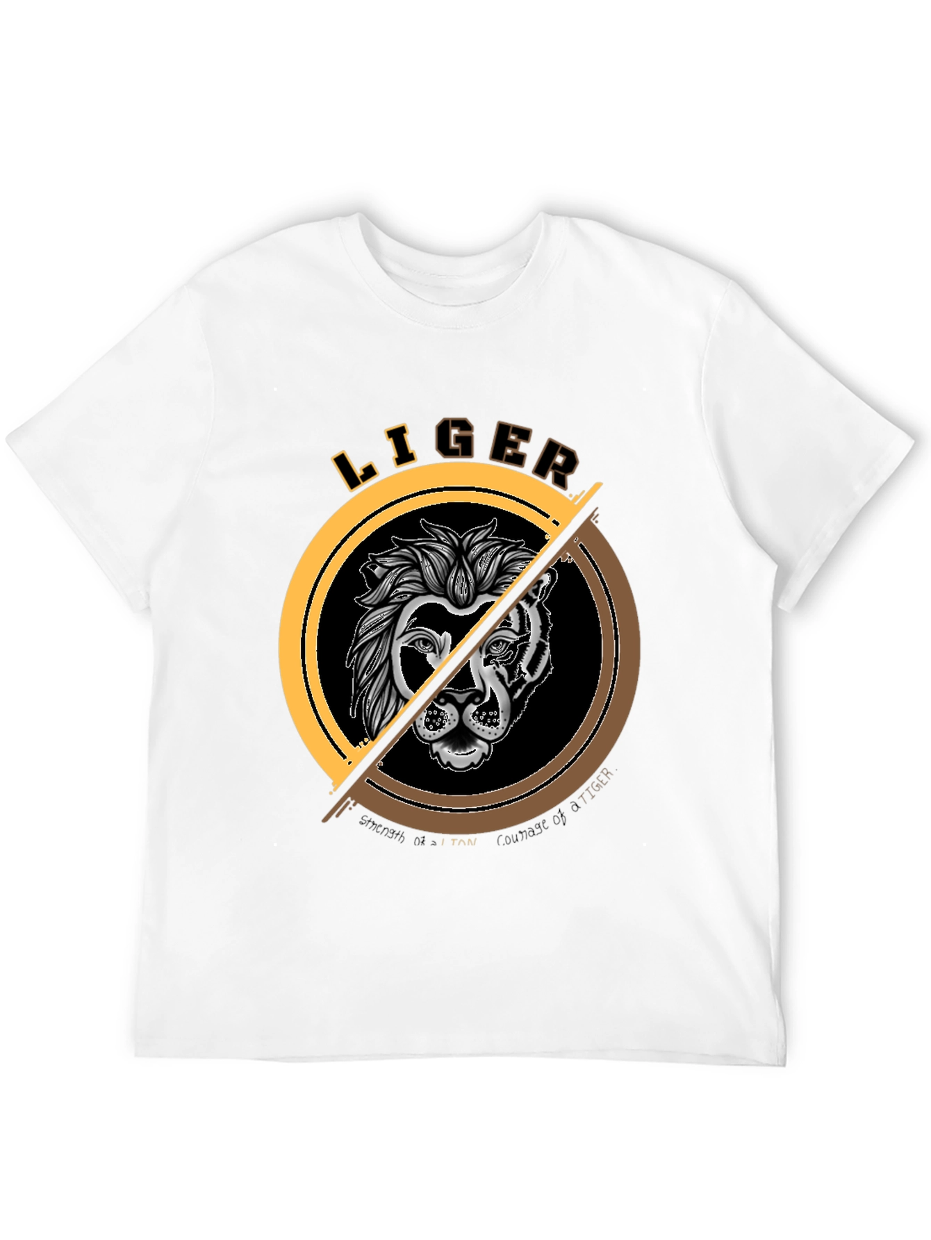 Black Liger Graphic Tee - Strength and Courage Shirt view 12