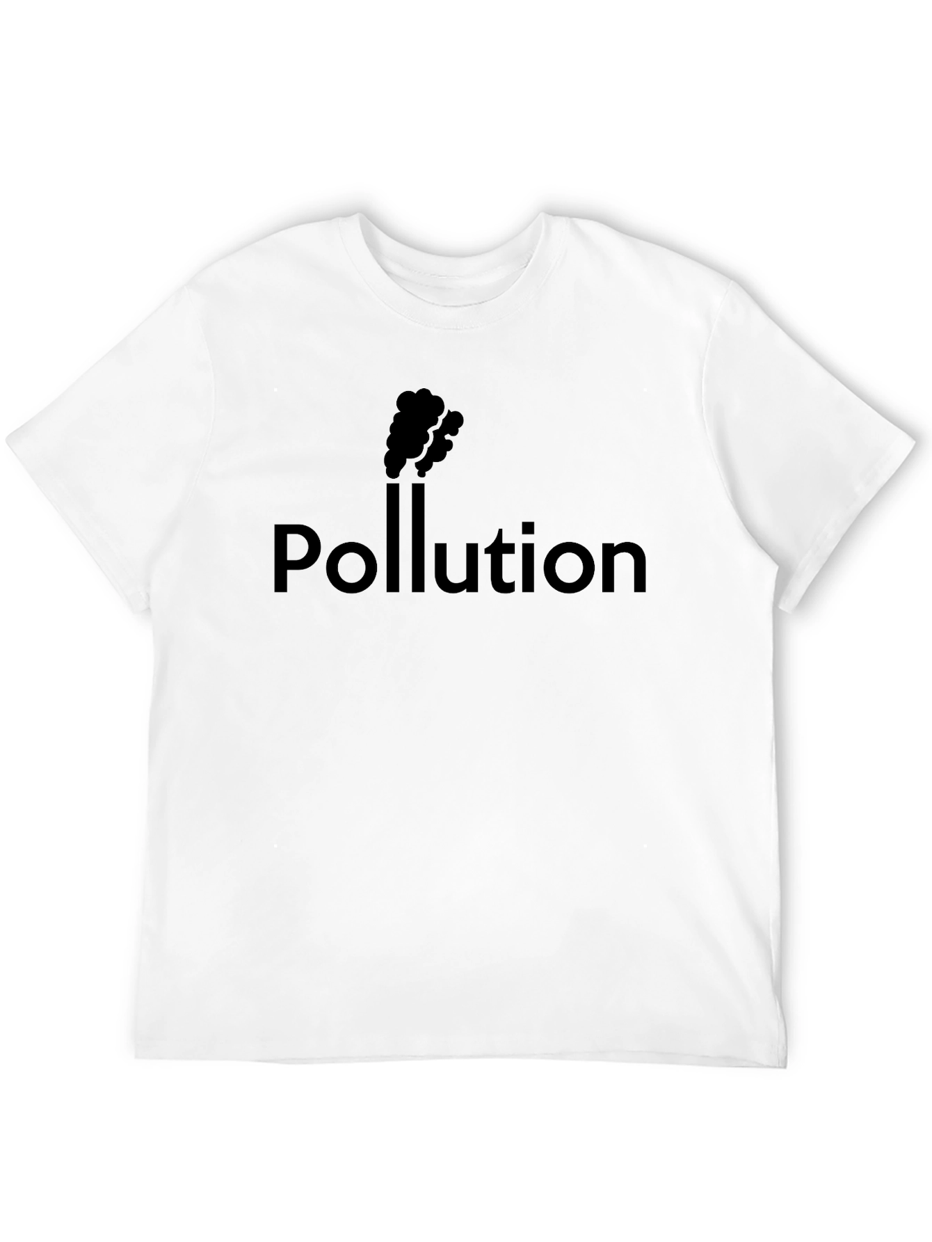 Black Pollution Graphic Tee - Black Cotton T-Shirt view 12