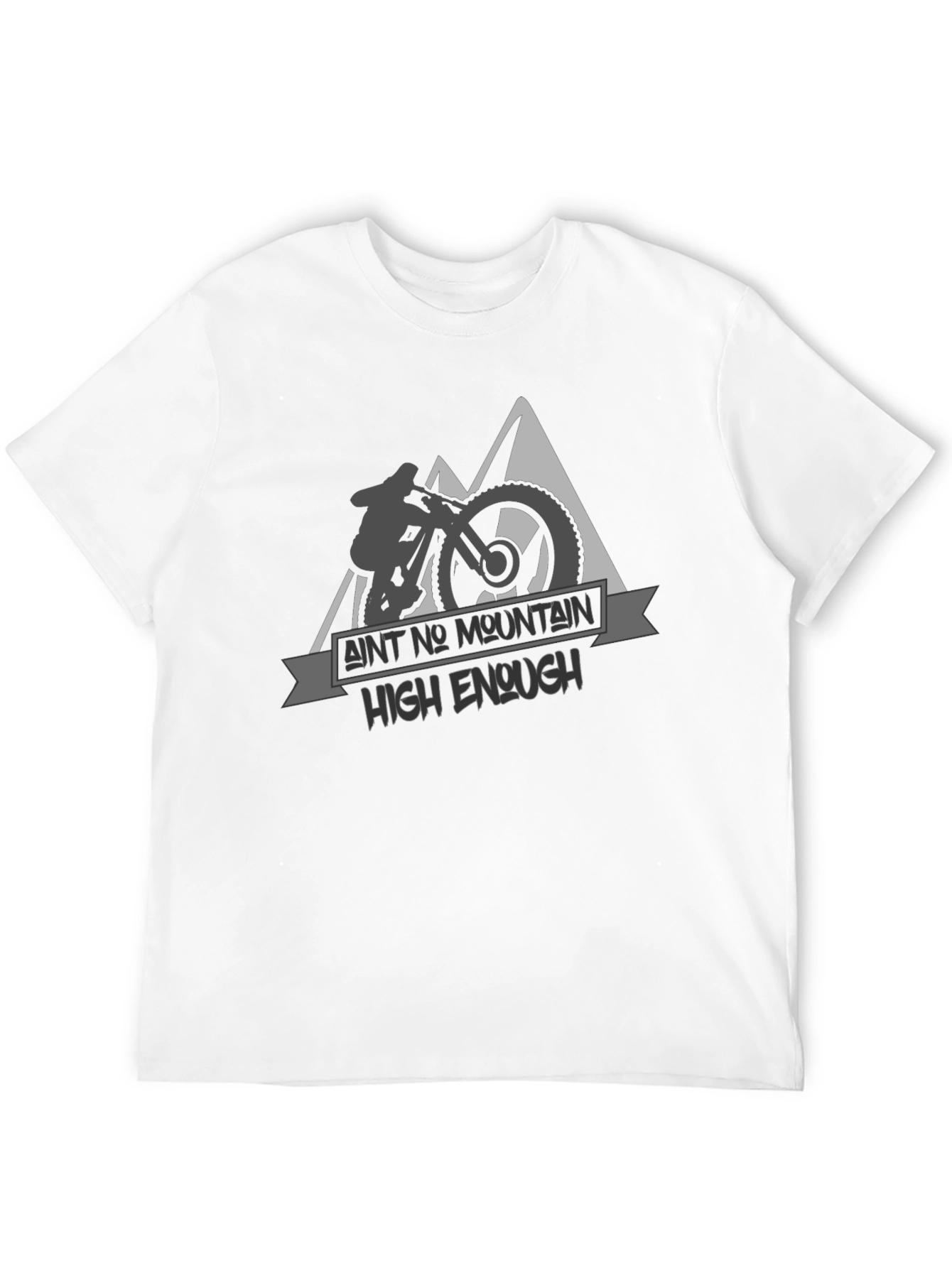 Black Mountain Bike Graphic Tee - Ain't No Mountain High Enough view 12