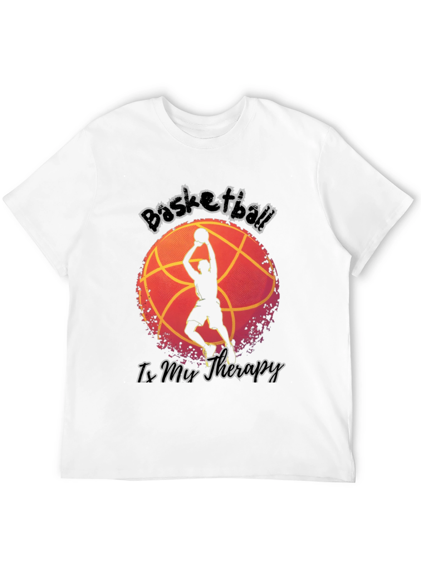 Black Basketball Is My Therapy T-Shirt view 12