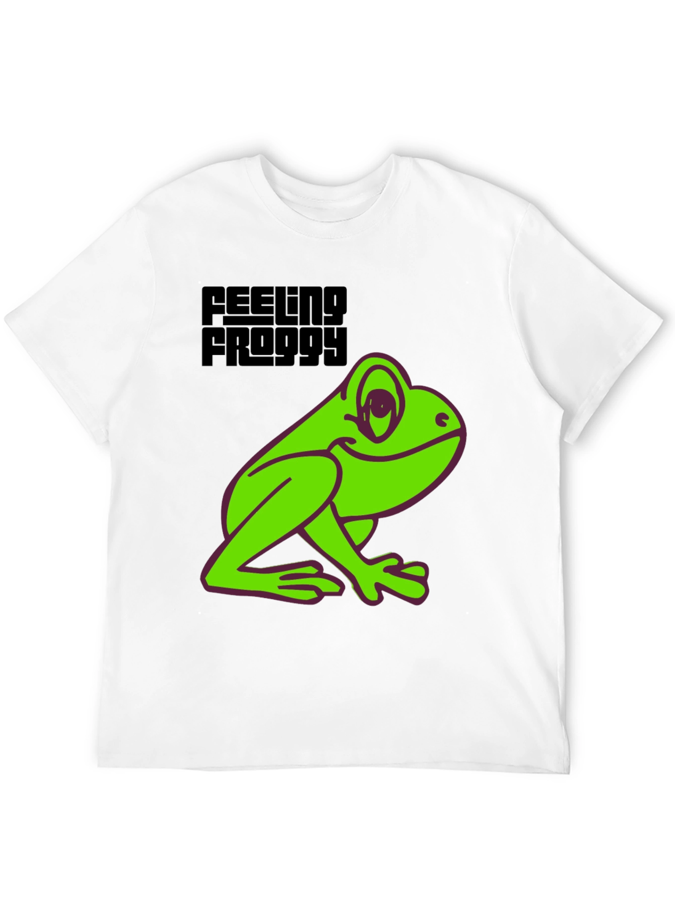 Black Feeling Froggy Tee - Fun Graphic T-Shirt view 12