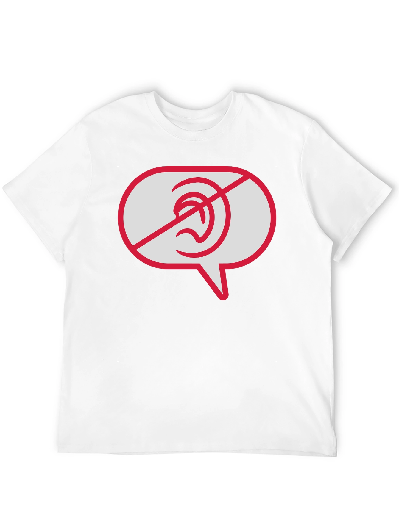 Black No Hearing T-Shirt - Black Graphic Tee view 12