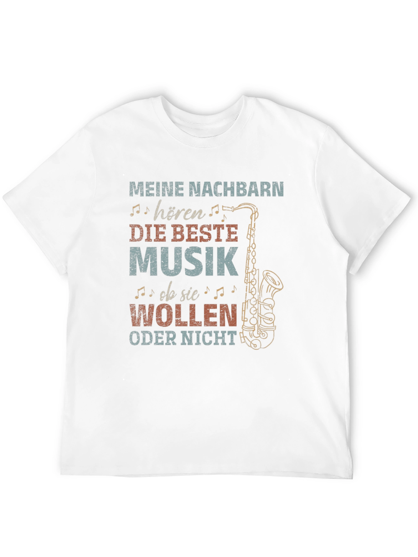 Black Funny Saxophone T-Shirt - My Neighbors Hear... view 12