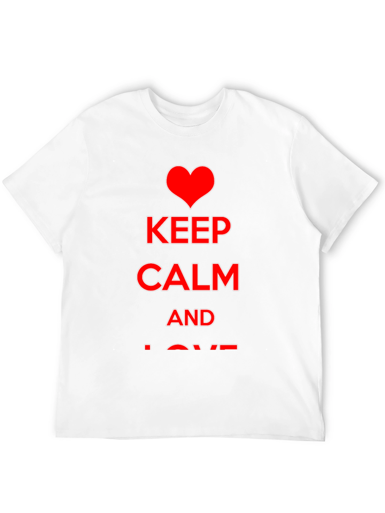 Black Keep Calm and Love T-Shirt view 12