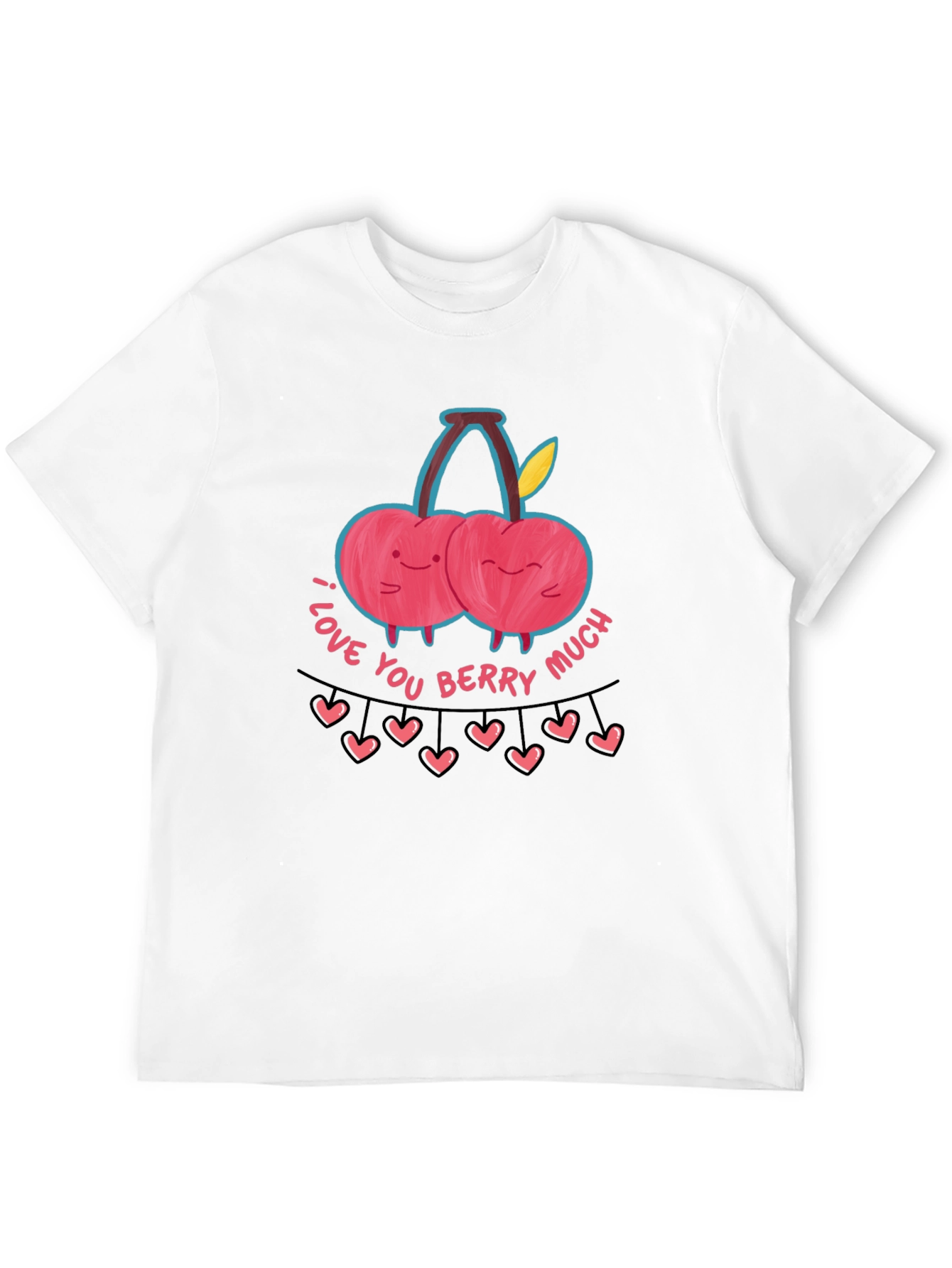 Black I Love You Berry Much Graphic Tee view 12