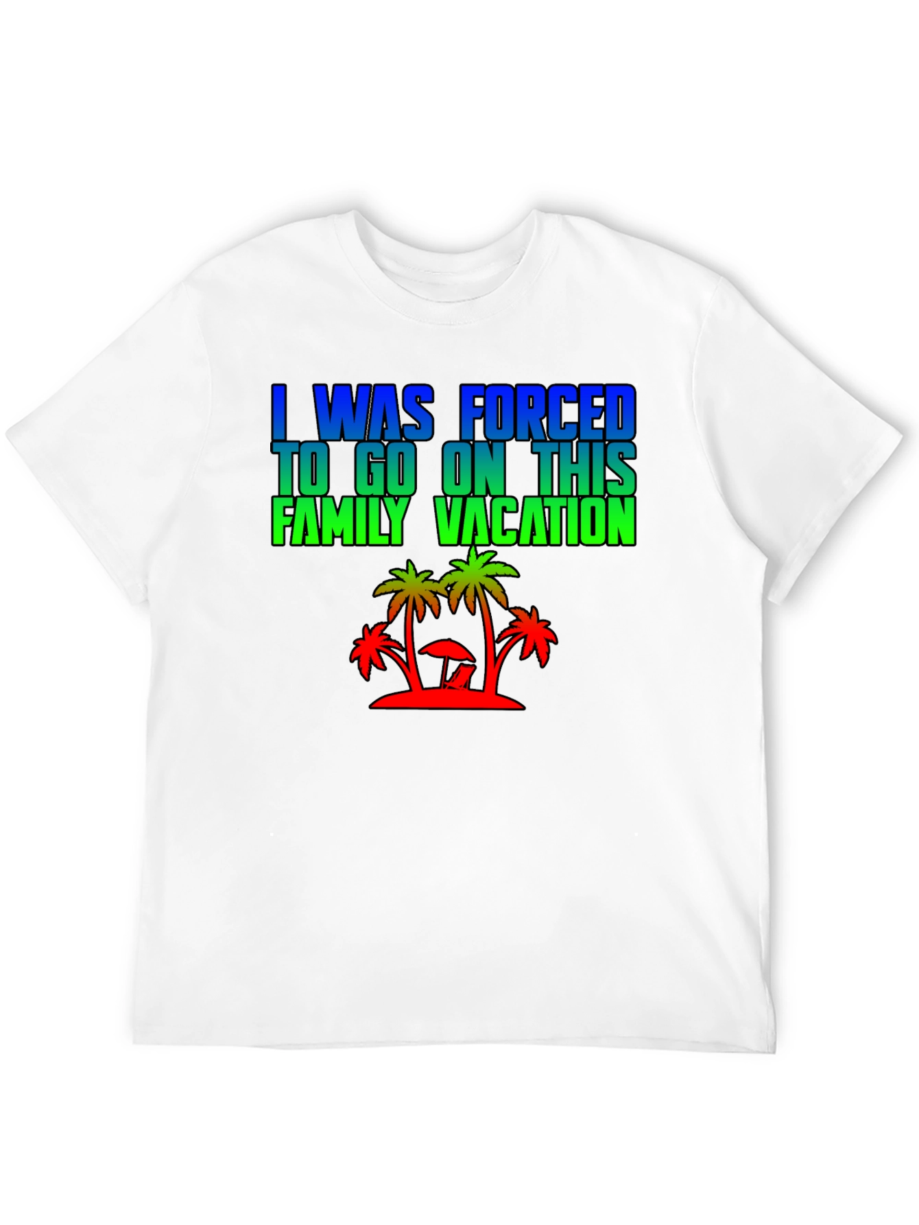 Black Forced Family Vacation Graphic Tee view 12