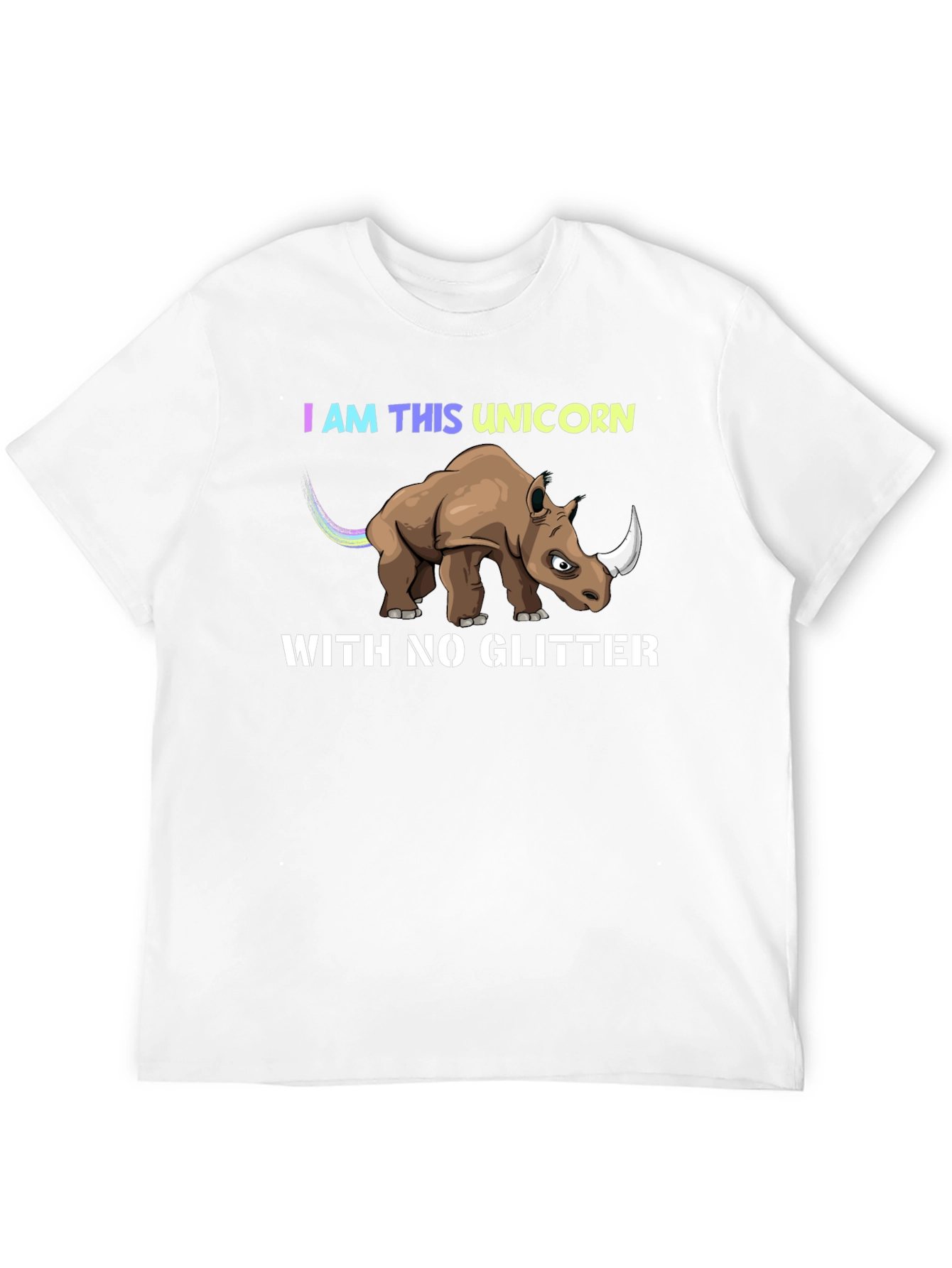 Black I Am This Unicorn T-Shirt Funny Rhino Tee view 12