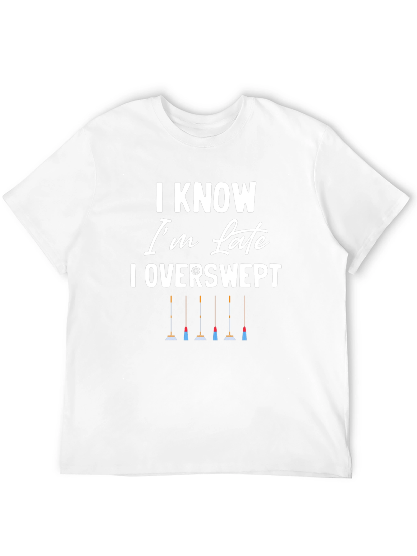 Black I Know I'm Late Overswept T-Shirt view 12