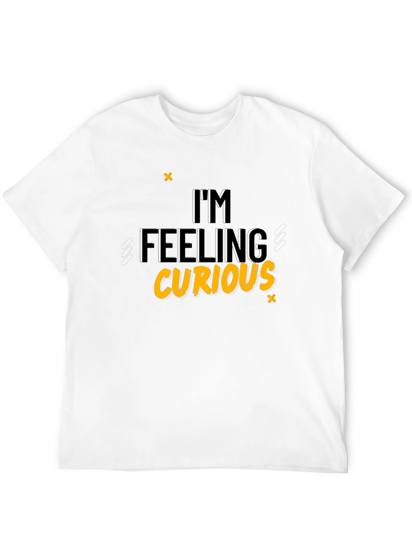 Black I'm Feeling Curious Black T-Shirt view 12