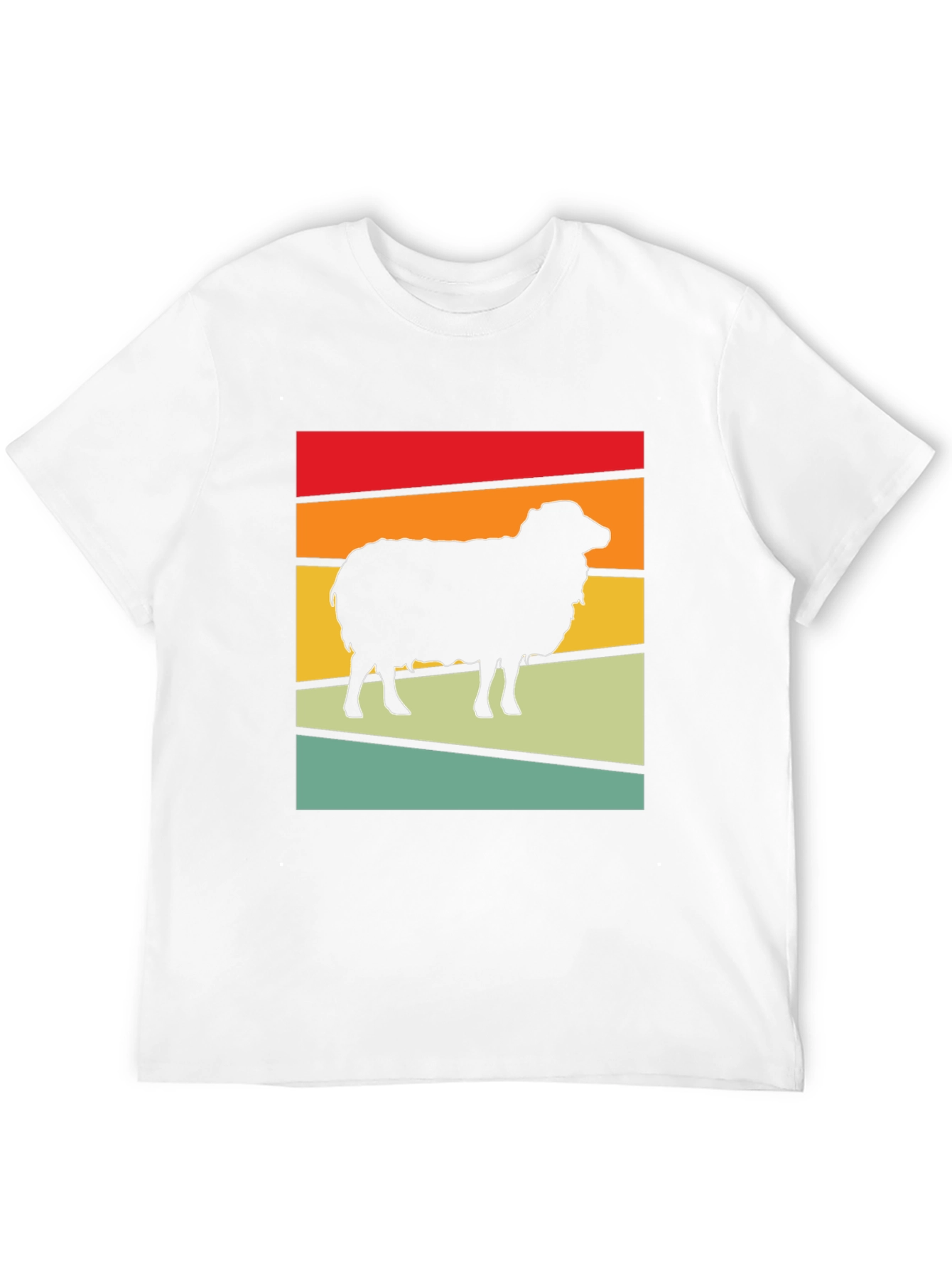 Black Retro Sheep Graphic T-Shirt - Vintage Style Black Tee view 12