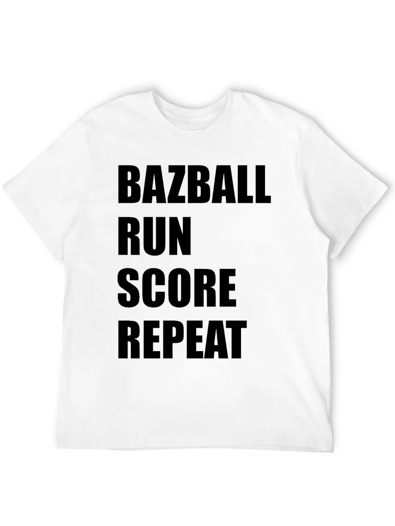 Black Bazball Run Score Repeat Graphic Tee view 12