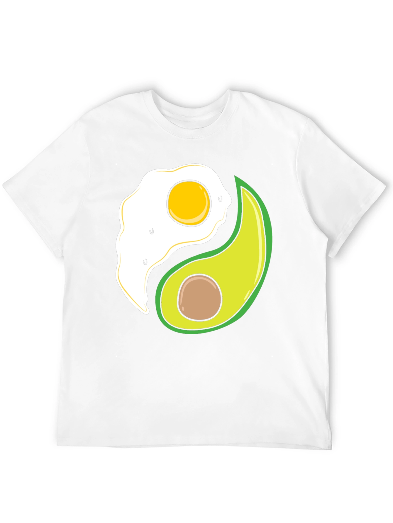 Black Egg & Avocado Yin Yang Black Graphic Tee view 12