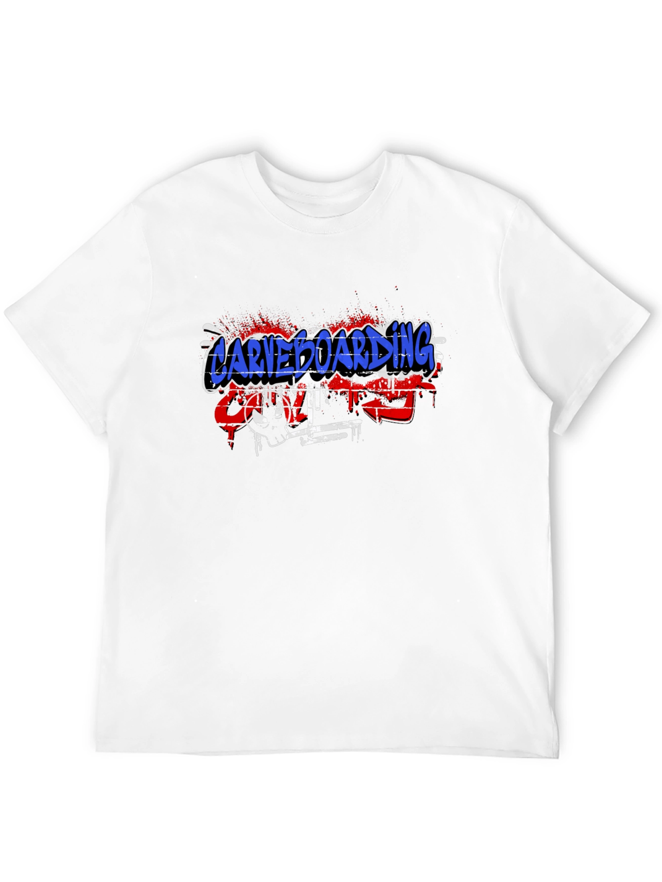 Black Carveboarding Graphic Black T-Shirt view 12