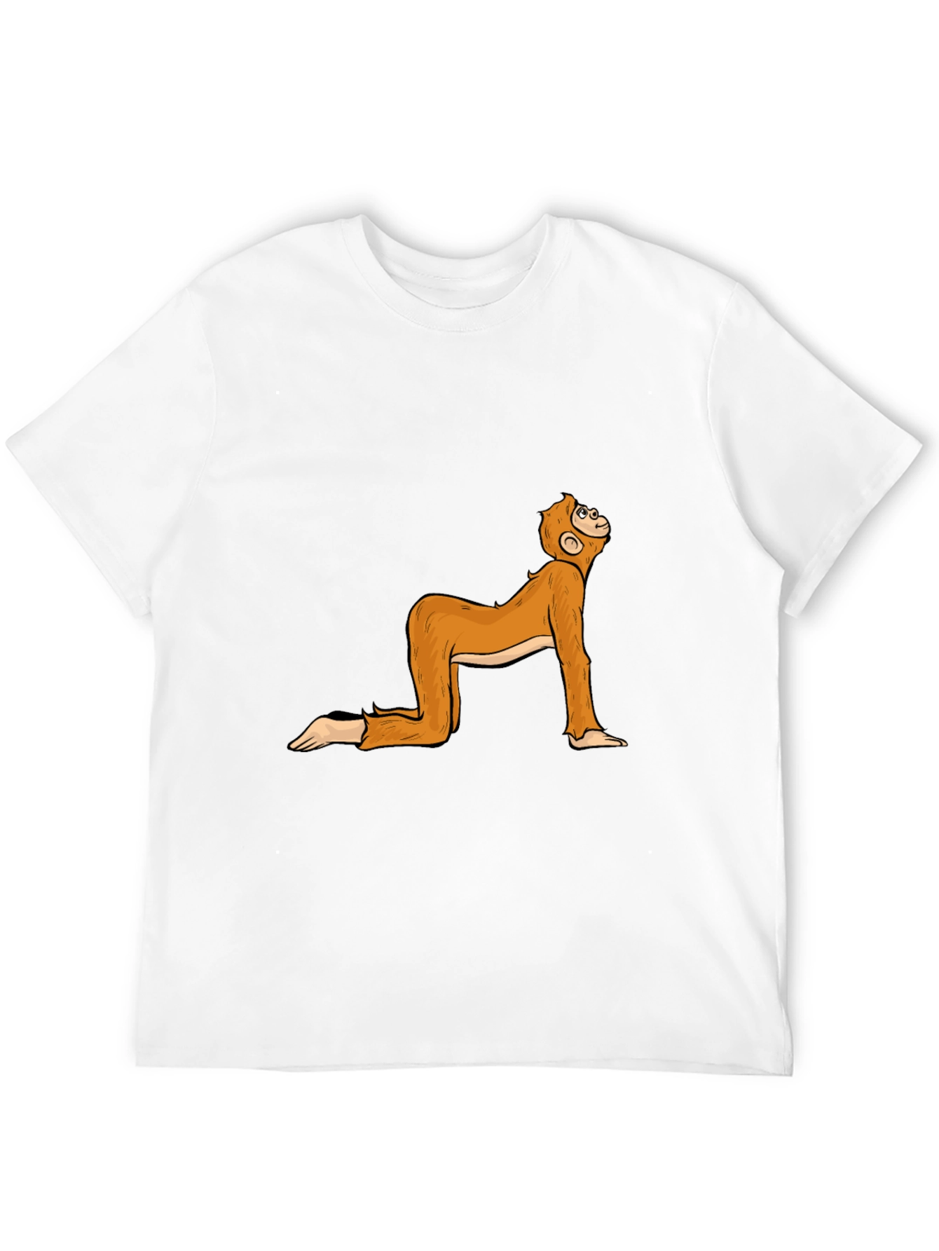 Black Funny Monkey Yoga Pose Black T-Shirt view 12