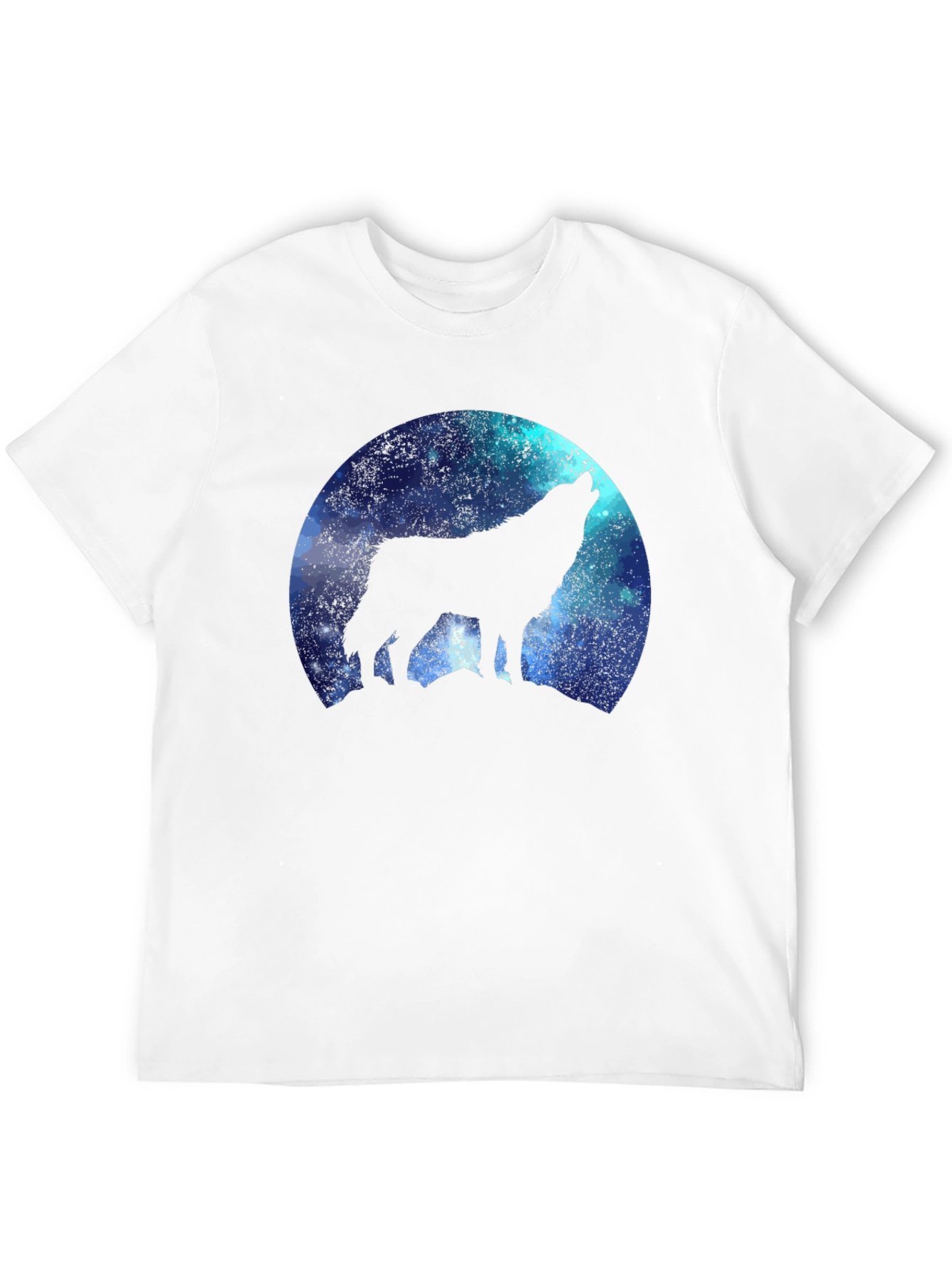 Black Wolf Howling at the Moon Graphic T-Shirt view 12