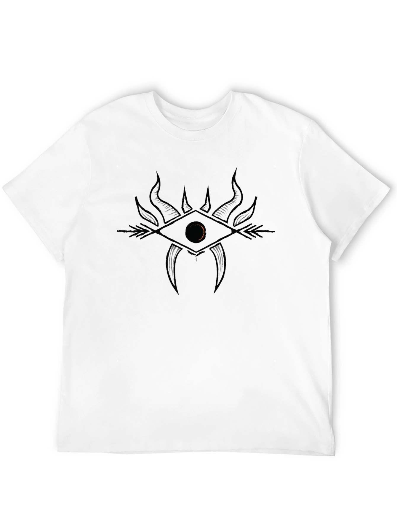 Black Mystic Eye Graphic Tee - Black Cotton view 12